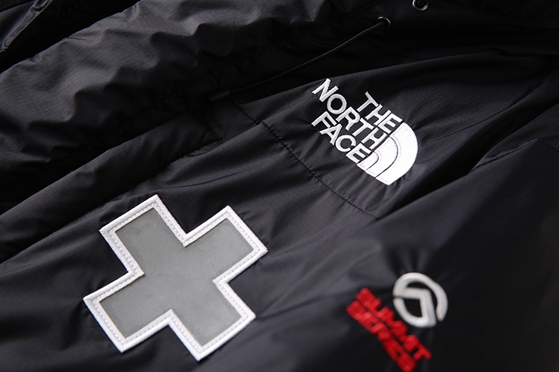 Supreme SS22 Week 5 THE NORTH FACE 联名款 Series Rescue Baltoro Jacket 反光救援印花连帽羽绒服 黑色 外套 长袖 保暖 男女同款 SUP-SS22-183