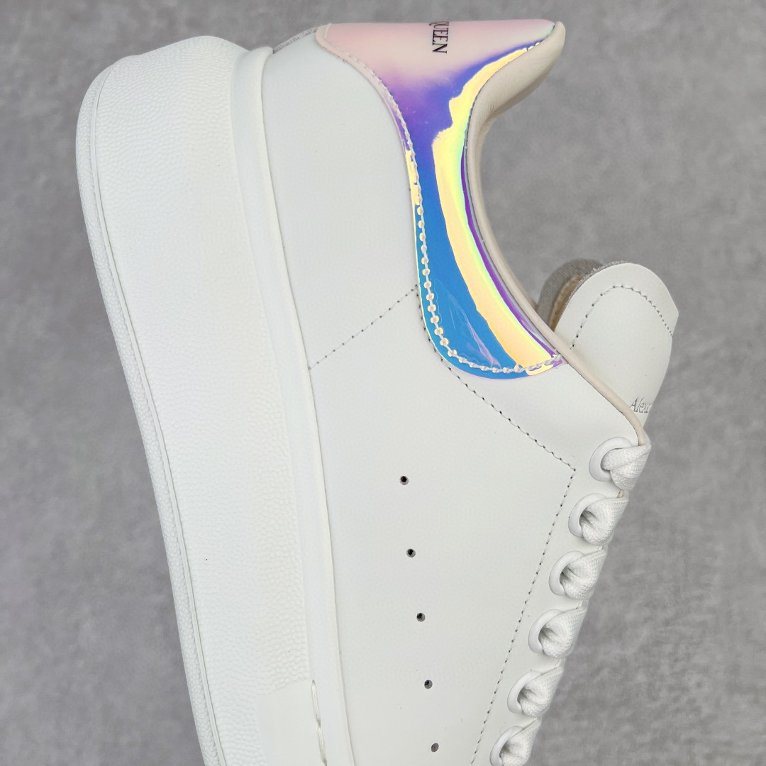 Alexander McQueen 麦昆 白色 闪粉镭射尾 低筒 板鞋 休闲鞋 厚底鞋 增高鞋 男鞋 女鞋 553680WHX929123