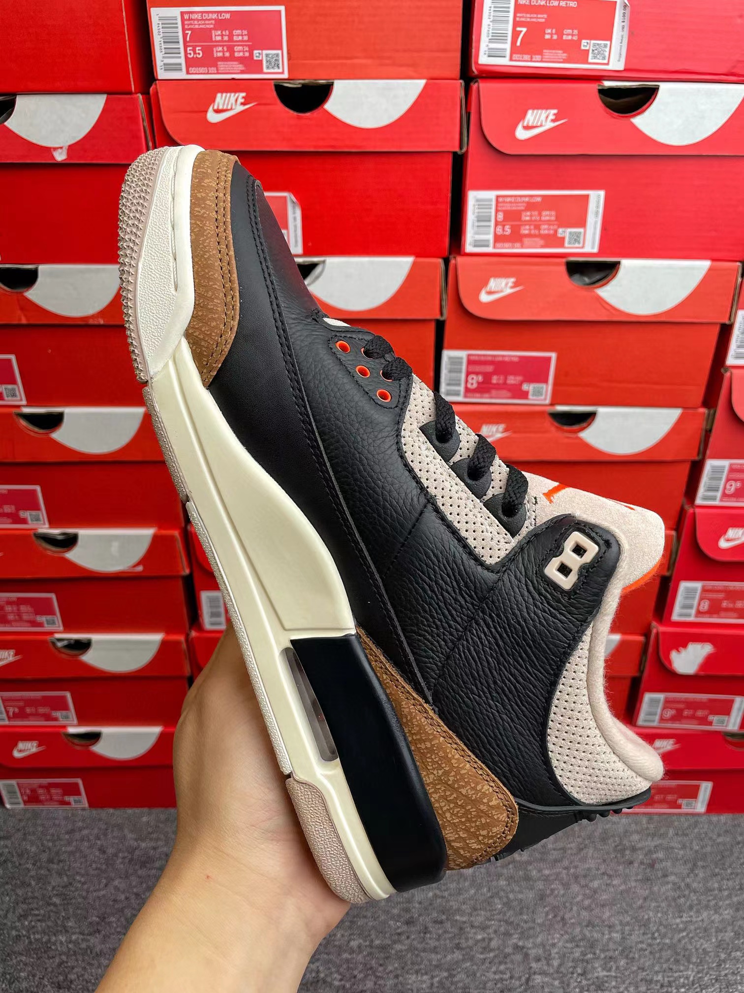 Air Jordan 3 Retro Desert Elephant  AJ3 黑棕 大象 低筒 休闲鞋 篮球鞋 板鞋 男鞋 CT8532-008