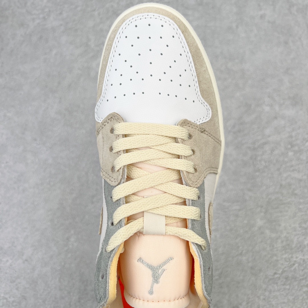 Air Jordan 1 Low AJ1 SE Craft White and Phantom 白灰 拼接 低筒 板鞋 休闲鞋 女鞋 男鞋 DN1635-100