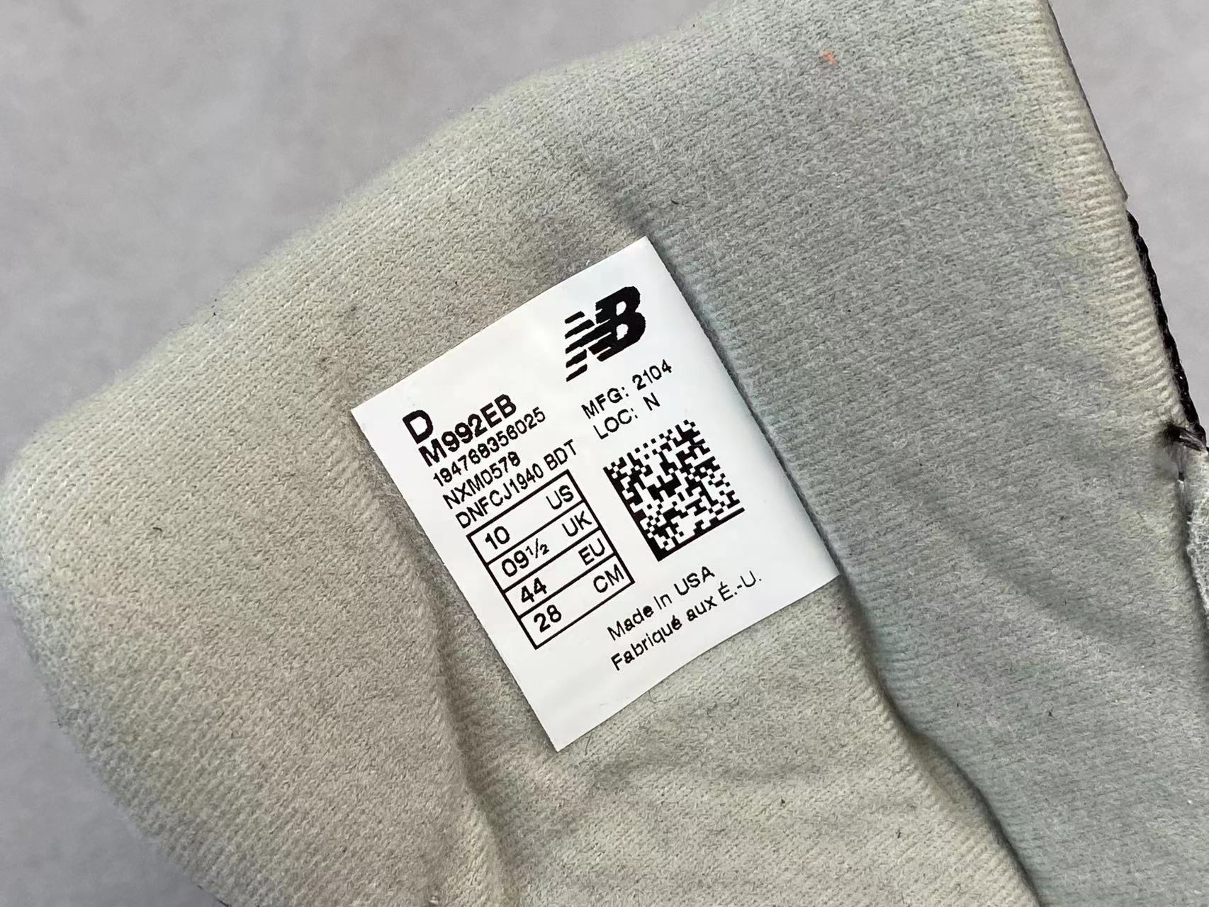 New Balance 992 黑色 美產  低筒 复古跑鞋 休闲鞋 运动鞋 男鞋 女鞋  M992EB