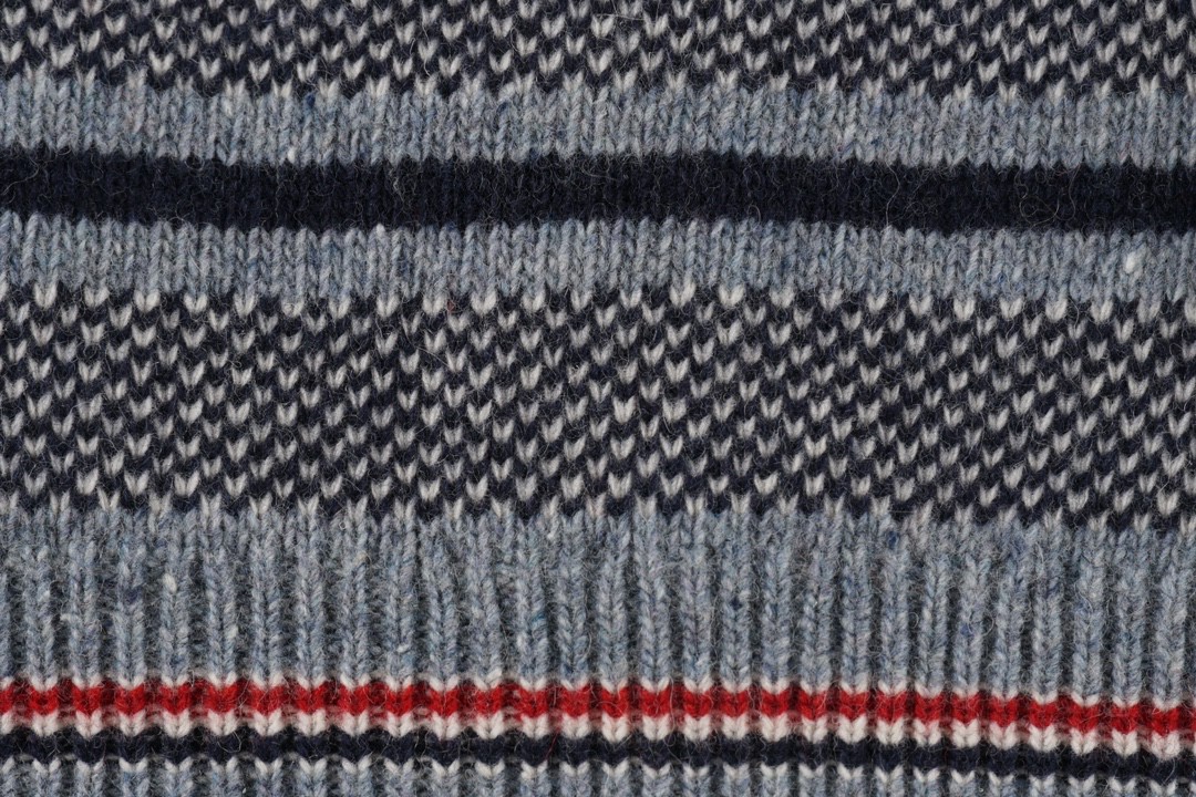 Thom Browne 条纹提花羊毛衫 灰色 针织衫 开衫 毛衣 外套 长袖 男女同款 