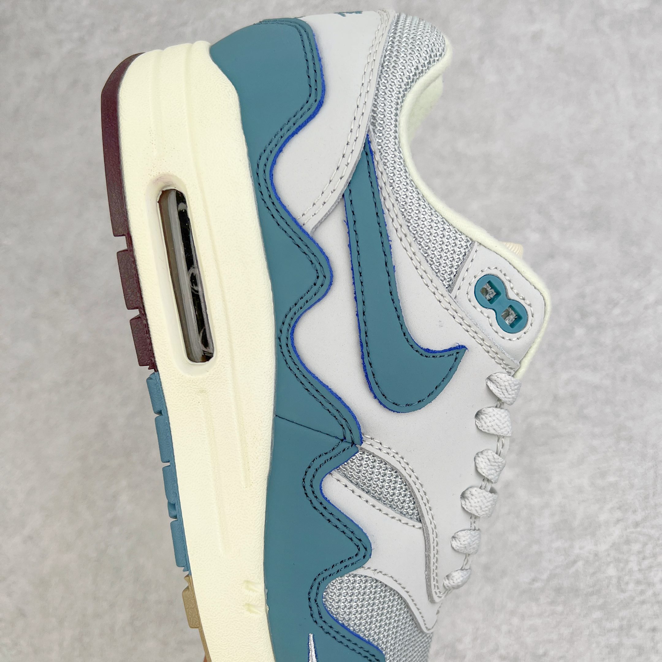 Patta Air Max 1  Aqua Noise 灰蓝 波浪纹 低筒 减震运动鞋 休闲鞋 板鞋 男鞋 女鞋 AO1021-023
