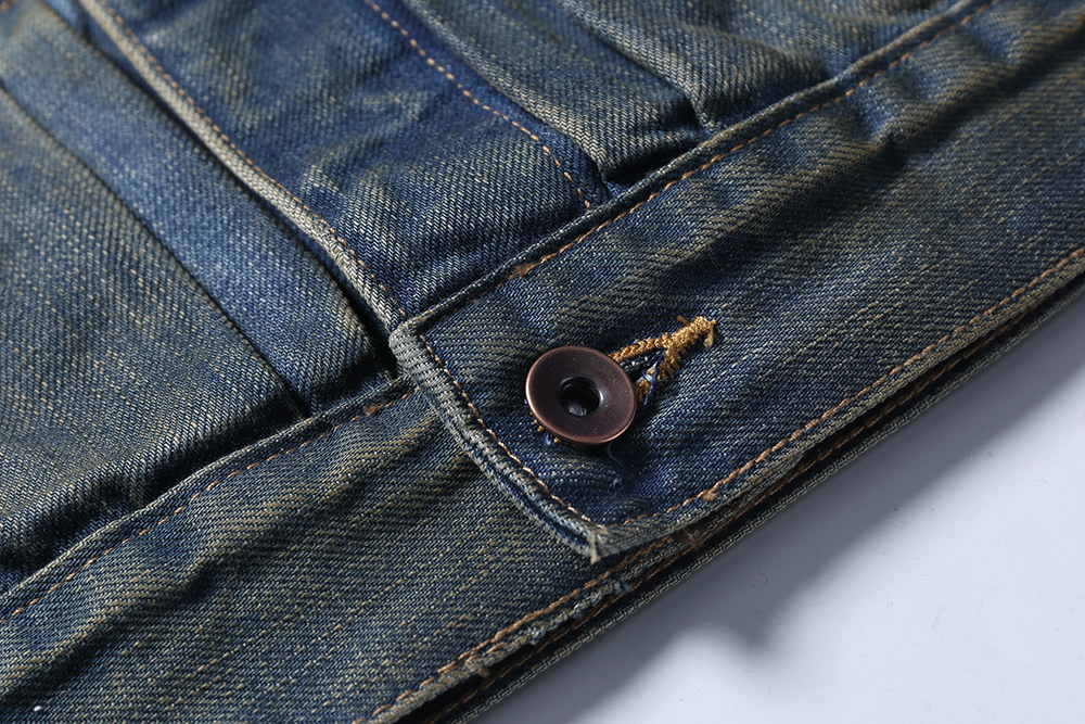 MADNESS JACKET 牛仔外套 蓝色 领口破坏水洗 日系 外套长袖 秋冬季 休闲 男女同款