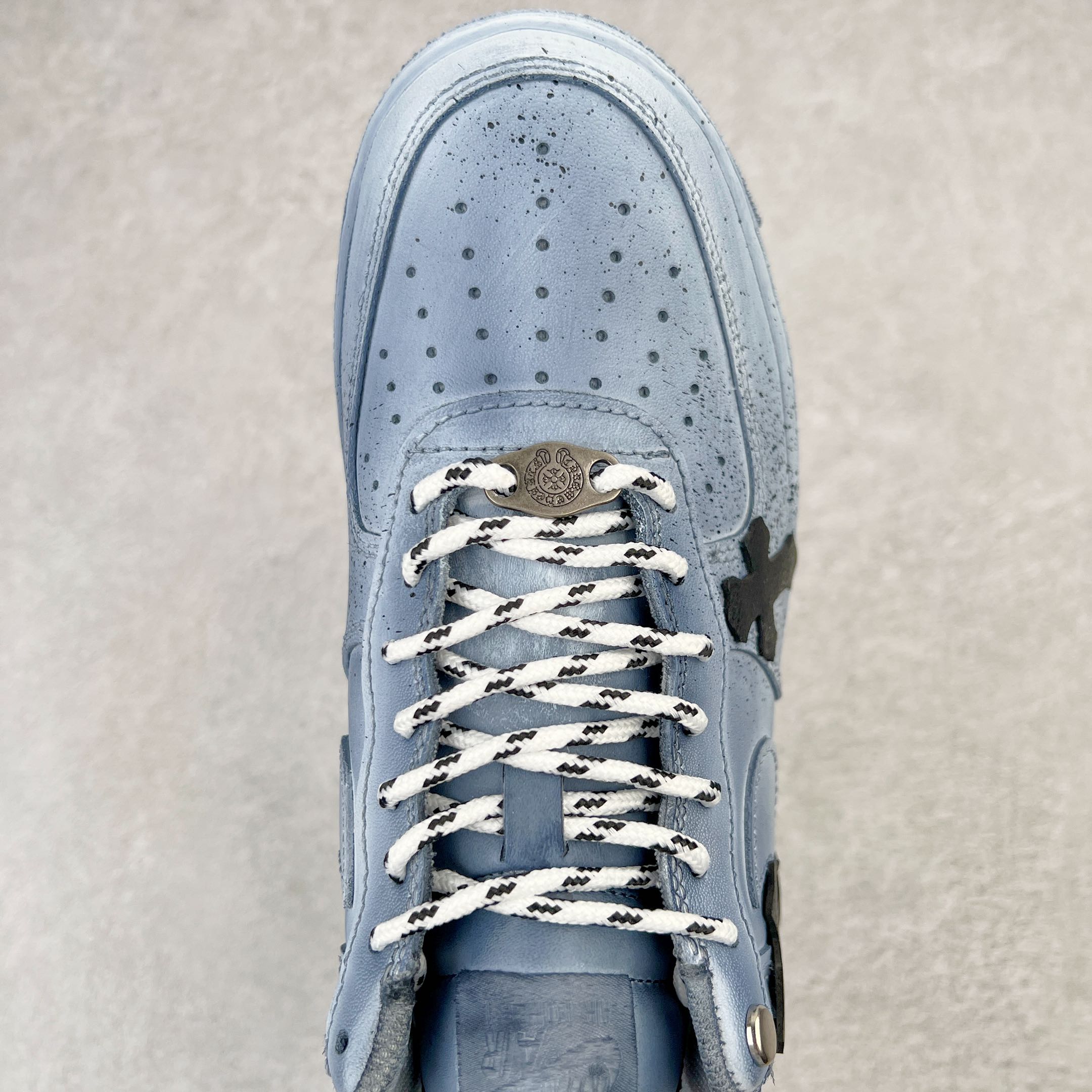 高级客制 Air Force 1'07 Low"White Blue  Chrome Hearts  旧泼墨克罗心  低筒  空军一号 休闲鞋 板鞋 男鞋 