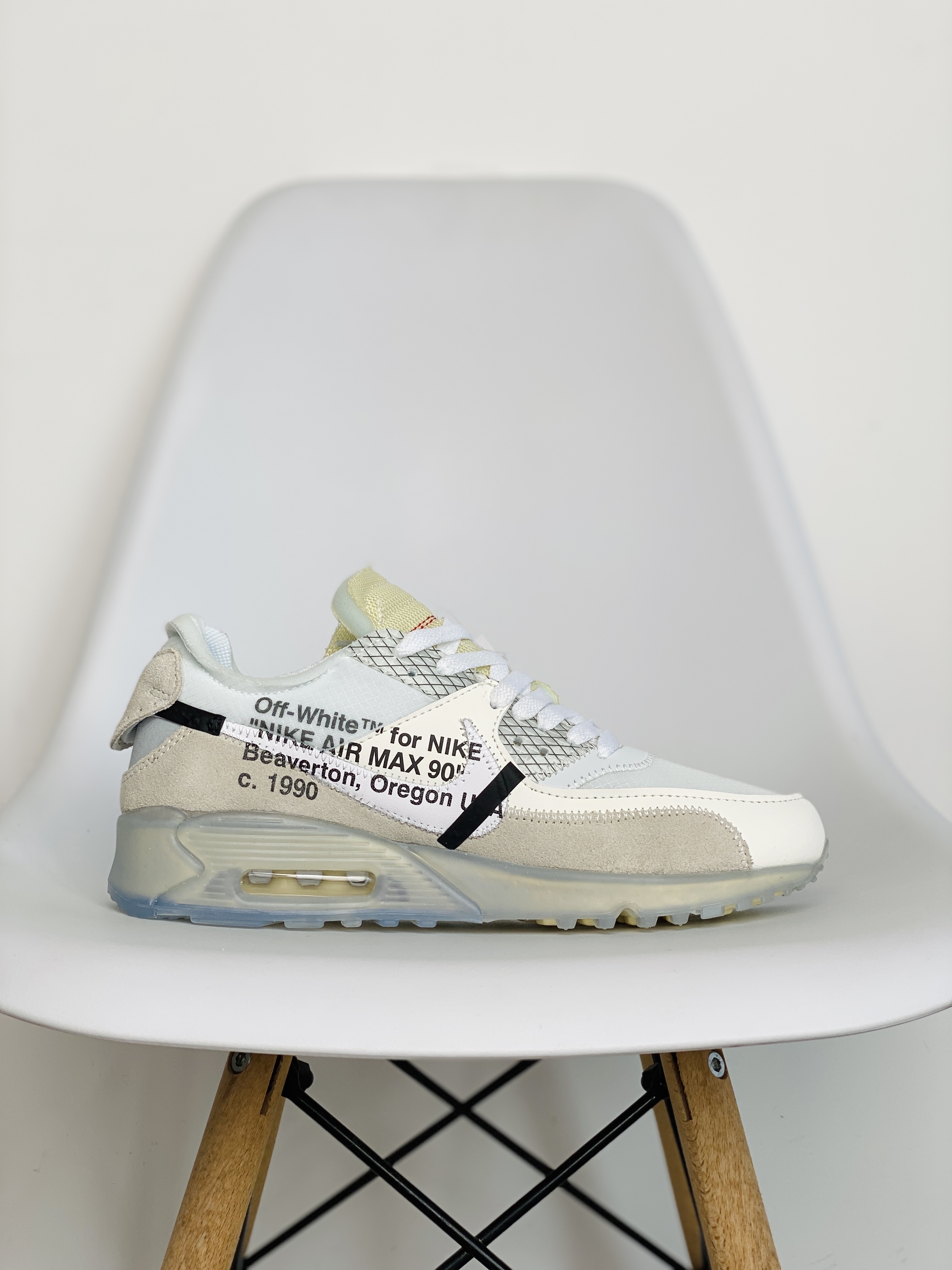 OFF-WHITE Air Max 90 THE TEN 白色 联名 低筒 气垫缓震复古 跑鞋 休闲鞋 板鞋 男鞋 女鞋 AA7293-100