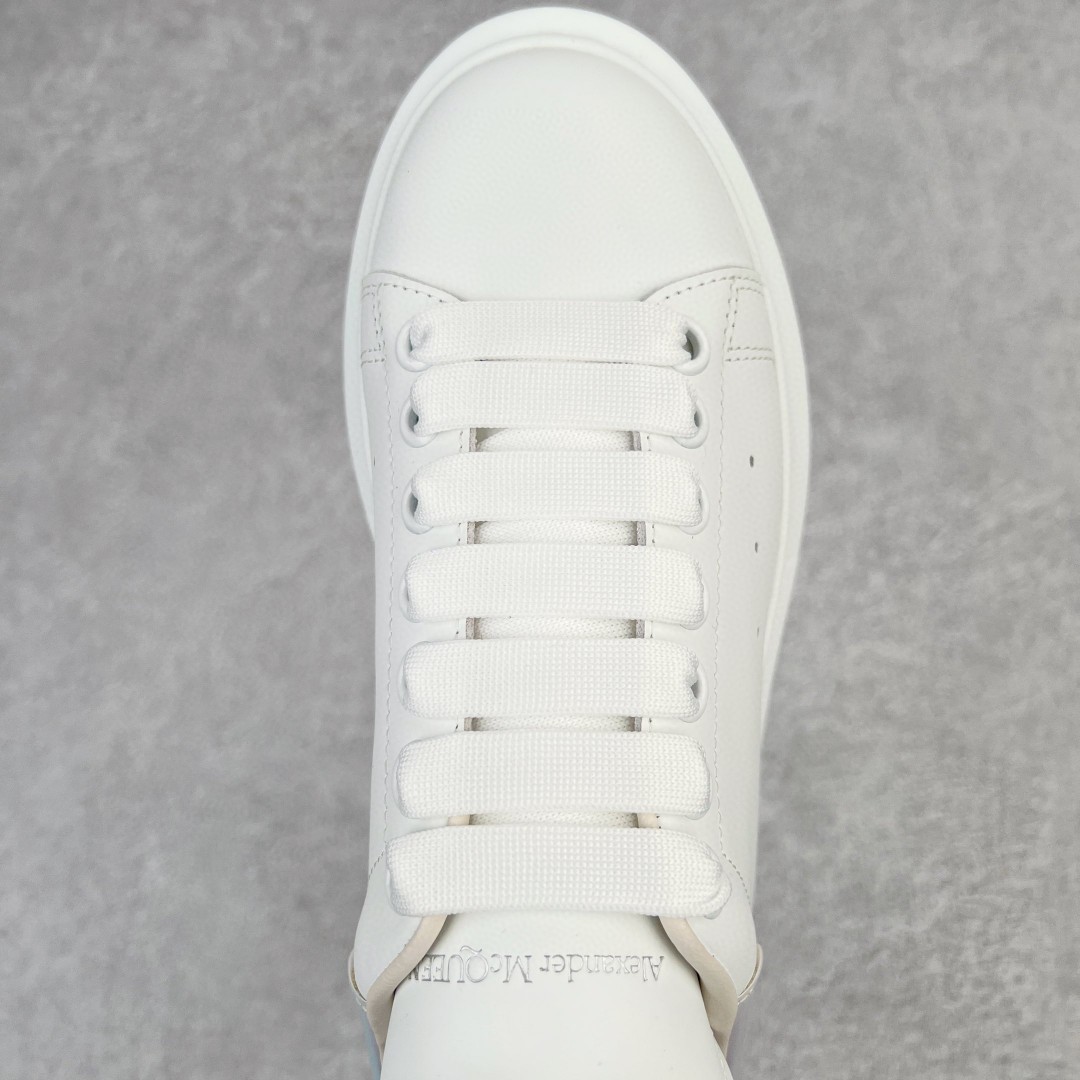 Alexander McQueen 麦昆 白色 闪粉镭射尾 低筒 板鞋 休闲鞋 厚底鞋 增高鞋 男鞋 女鞋 553680WHX929123