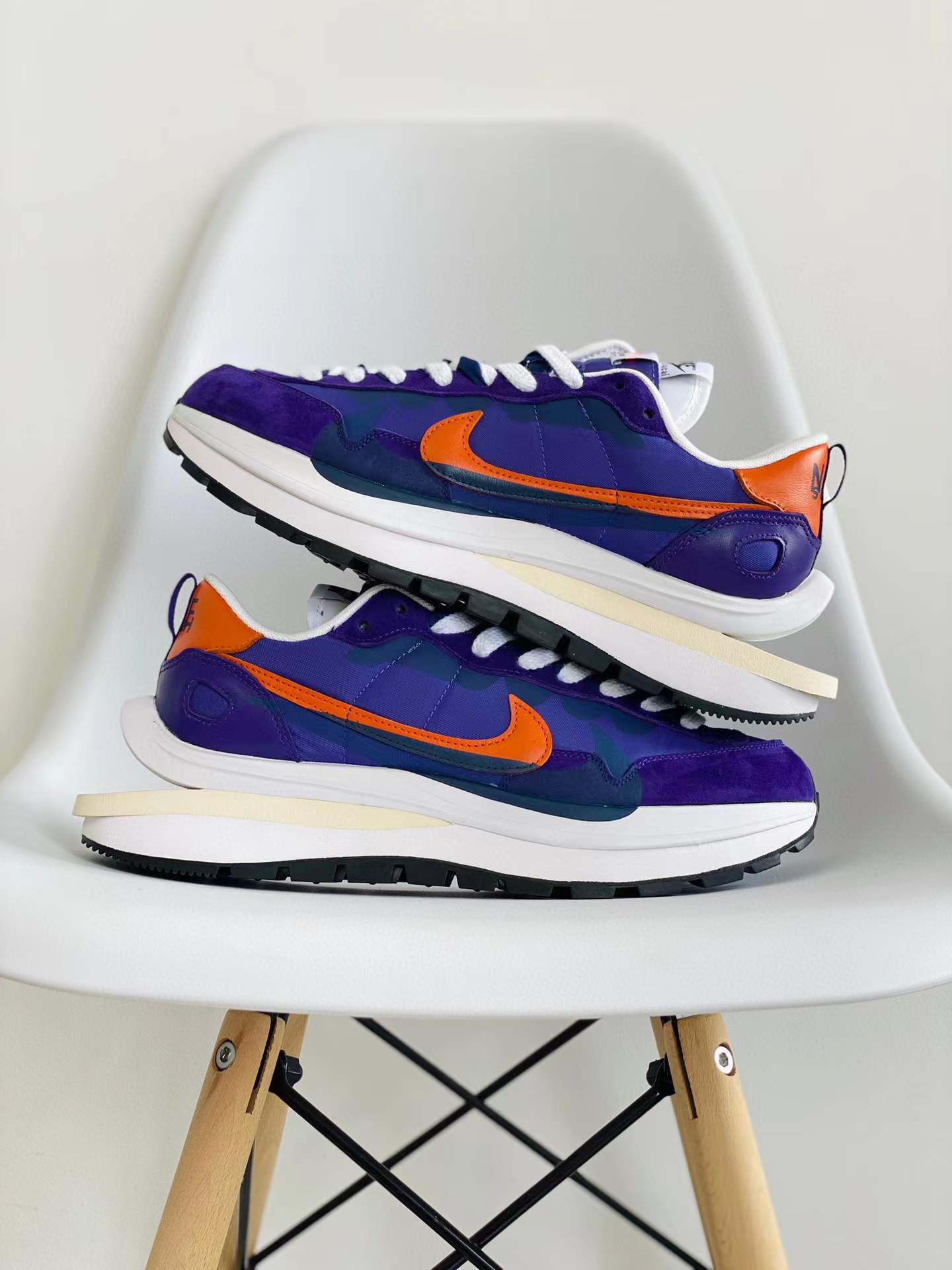 Sacai 3.0 VaporWaffle Dark Iris 紫金  低筒 华夫鞋 增高男女鞋 结构解构鞋 复古休闲鞋  DD1875-500
