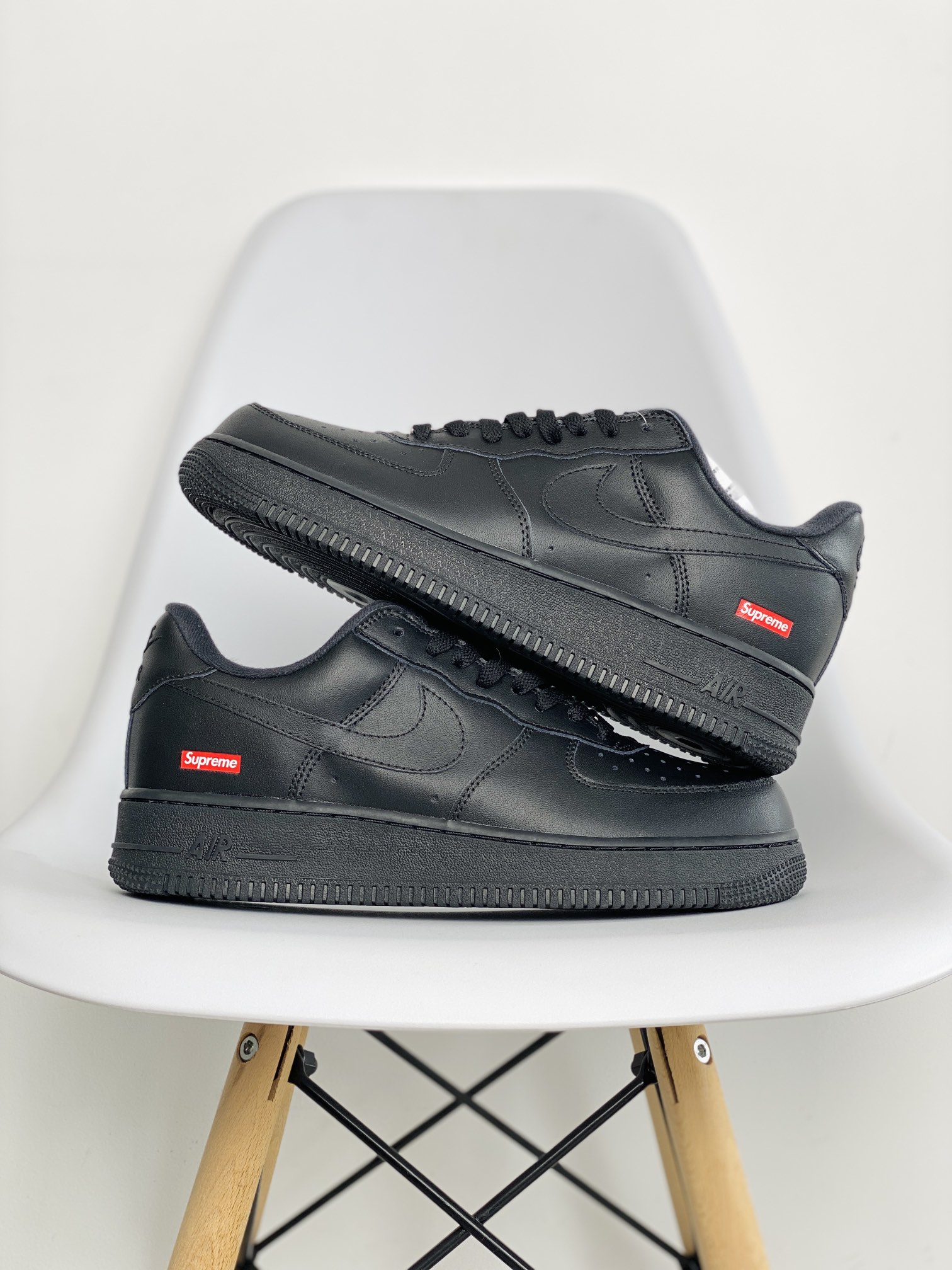 Supreme Air Force 1 Low Box Logo 黑色 低筒 休闲鞋 板鞋 男鞋 女鞋 CU9225-001