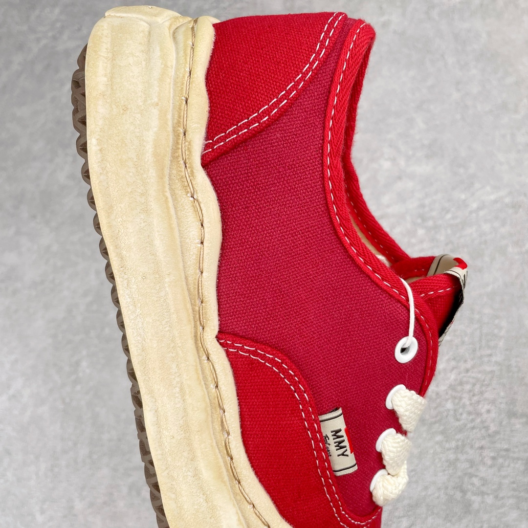 MIHARA YASUHIRO Original MMY 三原康裕 红色 水洗做旧 低筒 溶胶鞋 帆布鞋 板鞋 休闲鞋 增高鞋 男鞋 女鞋 