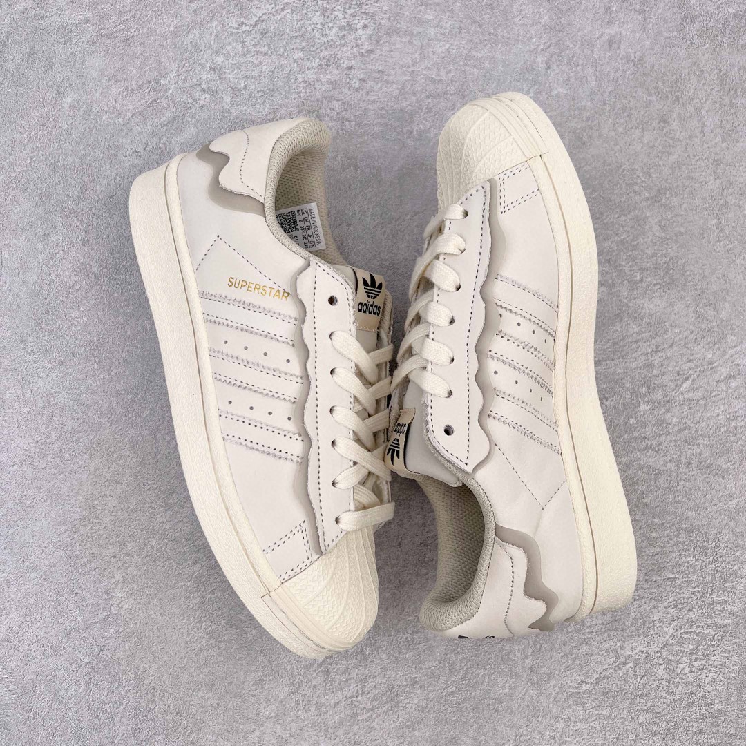 Adidas originals Superstar 贝壳头 白色奶油 低筒 板鞋 休闲鞋 运动鞋 男鞋 女鞋 GW4441