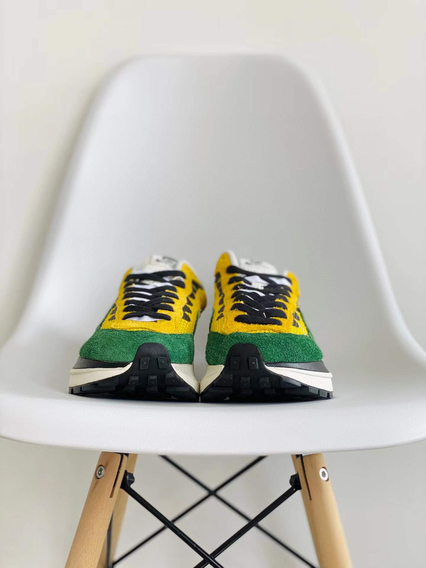 Sacai 3.0 VaporWaffle Tour Yellow 黄绿 低筒 华夫鞋 增高男女鞋 结构解构鞋 复古休闲鞋  CV1363-700