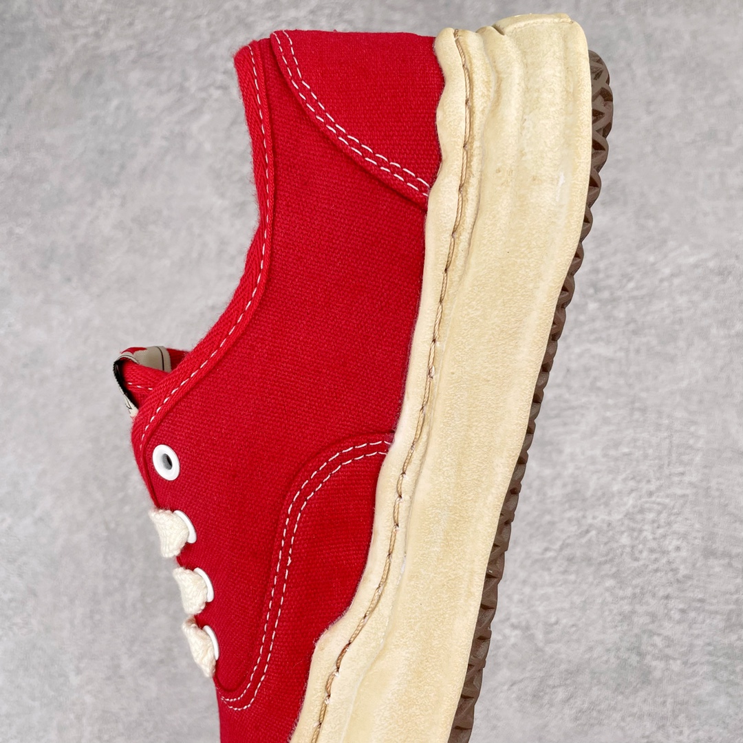 MIHARA YASUHIRO Original MMY 三原康裕 红色 水洗做旧 低筒 溶胶鞋 帆布鞋 板鞋 休闲鞋 增高鞋 男鞋 女鞋 