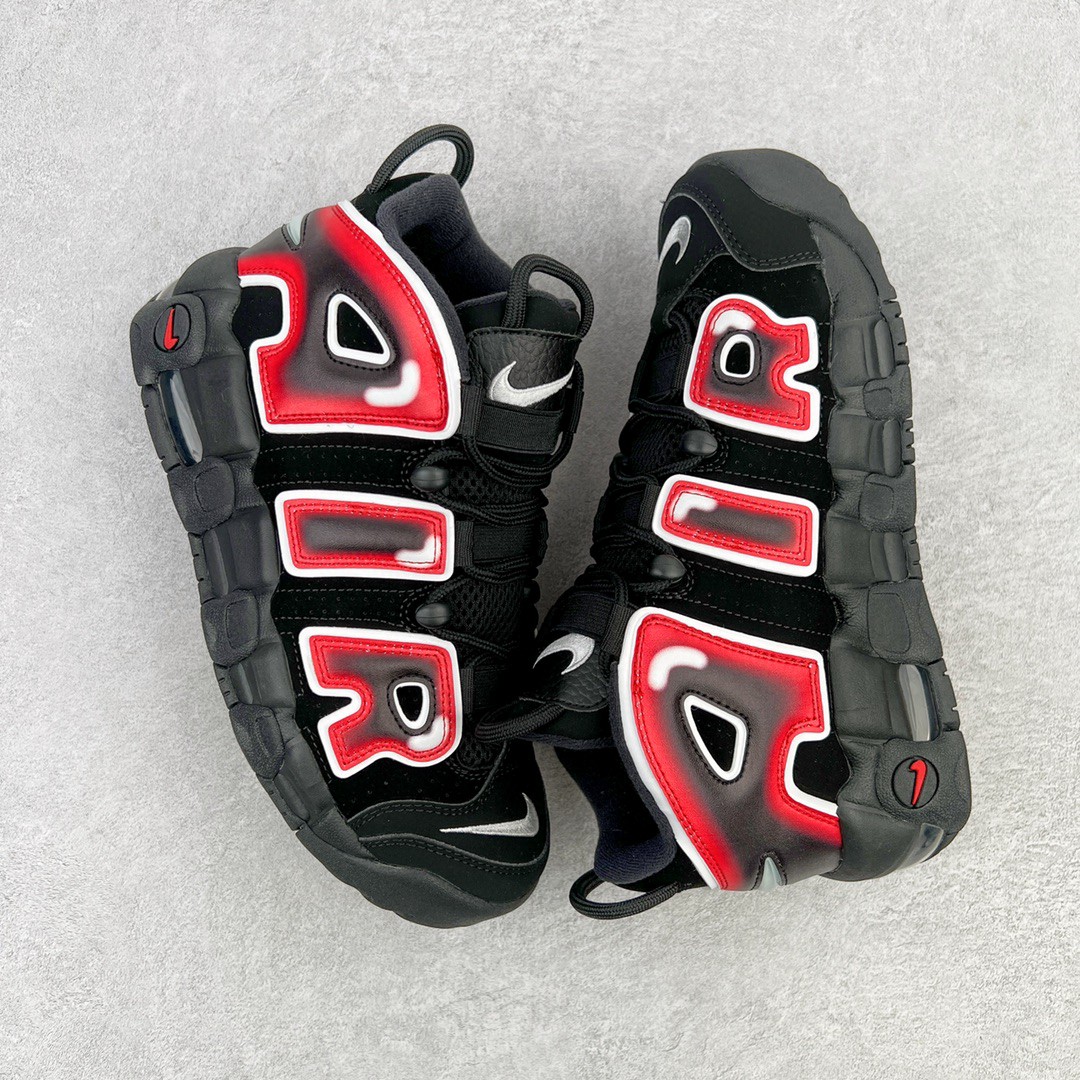 新版 Nike Air More Uptempo 皮蓬 大AIR 黑红 低筒 篮球鞋 男鞋 女鞋 415082-010