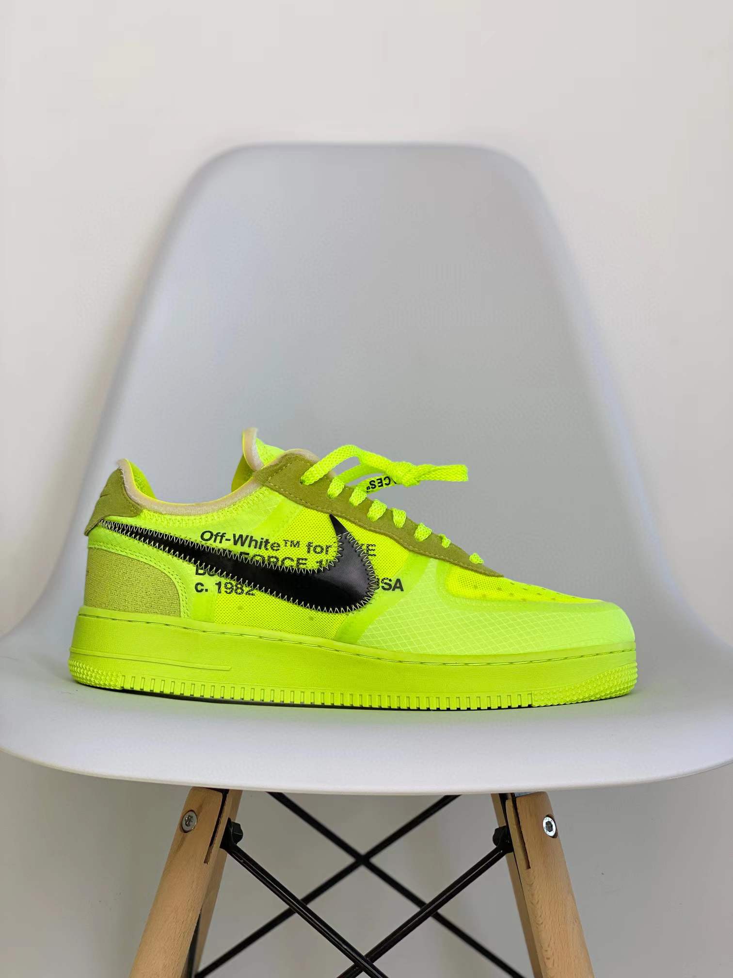 OFF-WHITE Air Force 1 Low Part 2 Volt THE TEN 荧光绿 低筒 空军一号 休闲鞋 板鞋 男鞋 AO4606-700