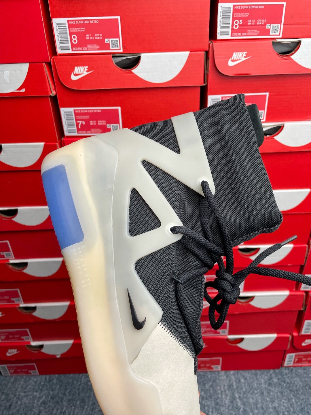 Nike Air Fear of God 1 String FOG 黑白灰 高筒 篮球鞋 球鞋 实战鞋 运动鞋 AR4237-902