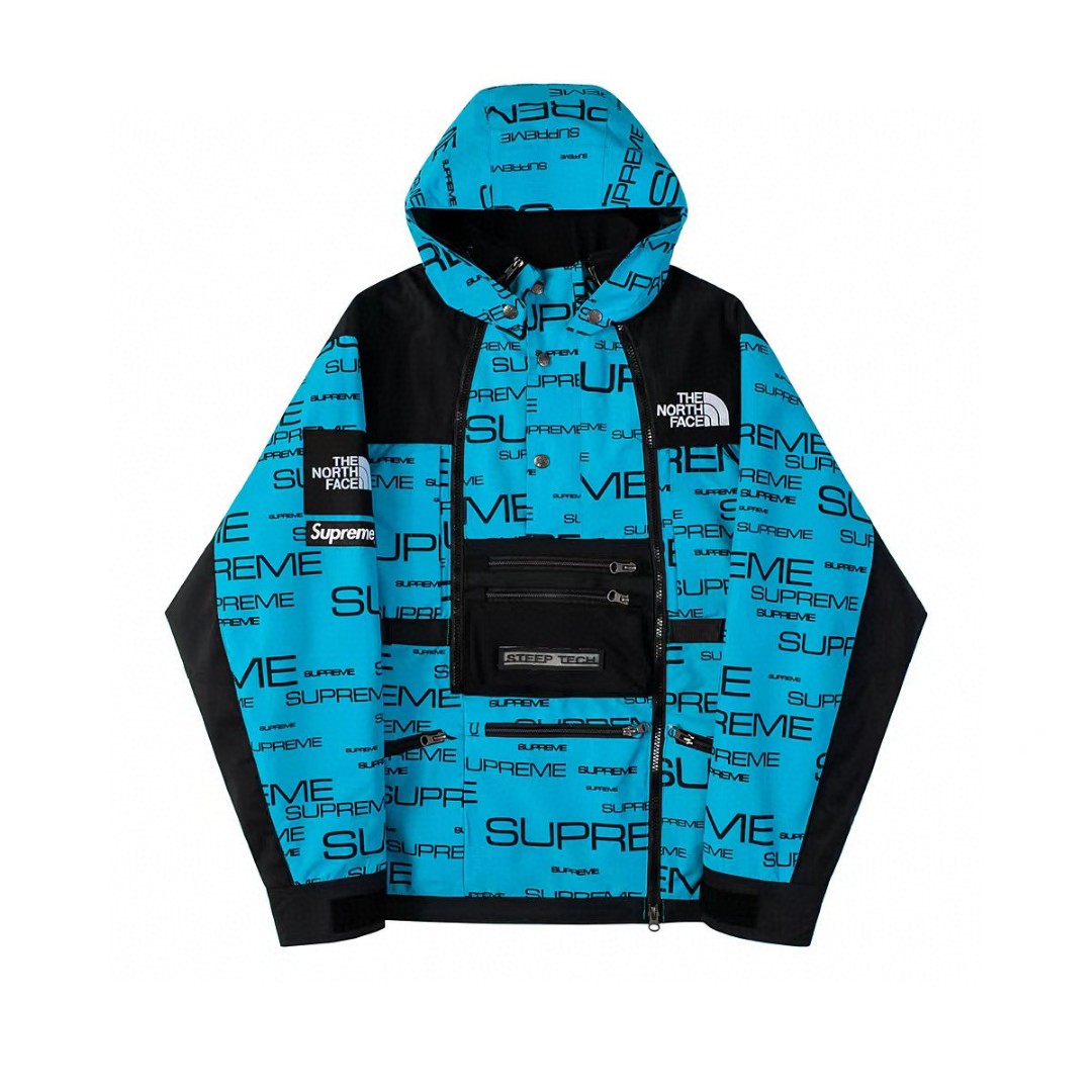 Supreme Week 9 The North Face 联名款 Steep Tech Apogee Jacket 彩色字母徽标 Logo 连帽外套 白色 黑色 蓝色 夹克 秋冬款 男女同款 SUP-FW21-261