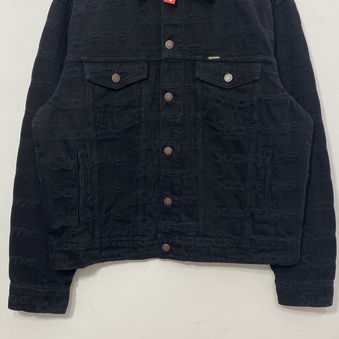 Supreme Week 10 Frayed Logos Denim Trucker Jacket 破坏徽标满印 Logo 蓝色 牛仔外套 