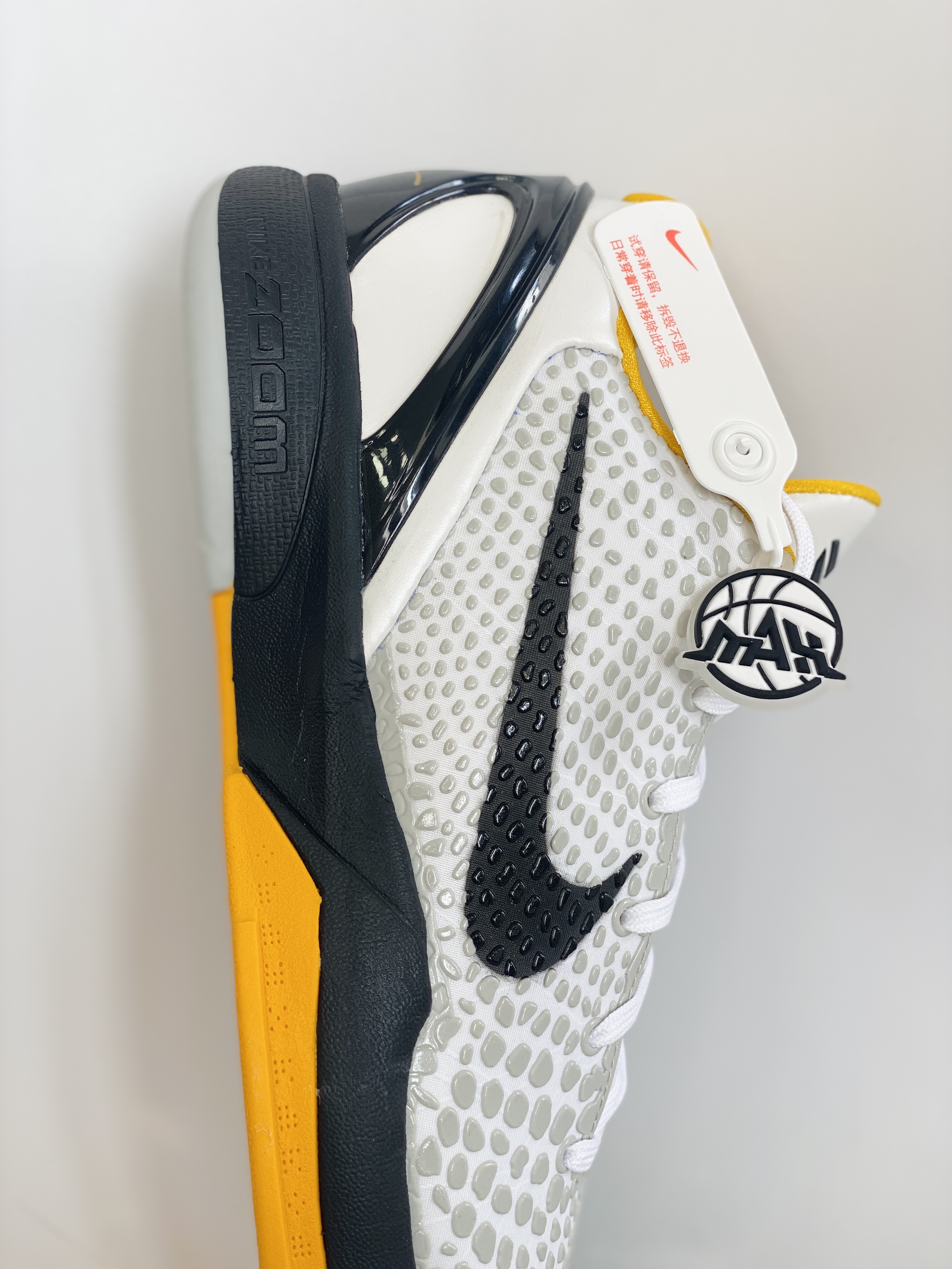 滅世純原 KOBE6 White Del Sol  季後賽 2021復刻 科比 6 低筒 球鞋 籃球鞋 實戰鞋 前後氣墊 真碳板 男鞋 CW2190-100