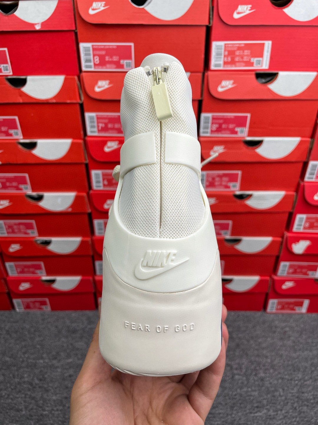Nike Air Fear of God 1 Sail Black FOG 灰色 高筒 篮球鞋 球鞋 实战鞋 运动鞋 AR4237-100