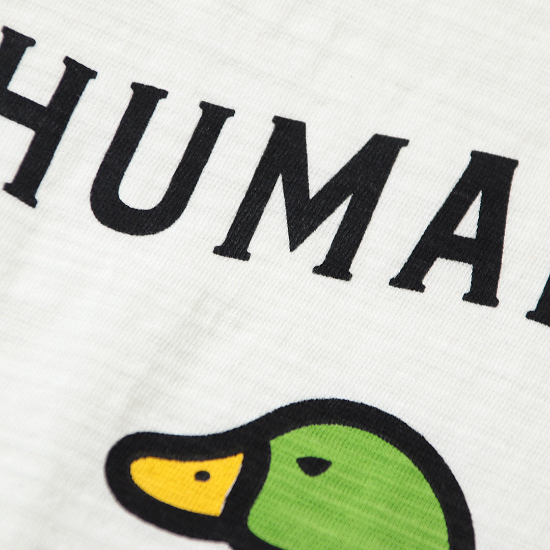 HUMAN MADE FW21 白色 牛仔背带裤 鸭子爱心 印花短袖T恤 男女同款