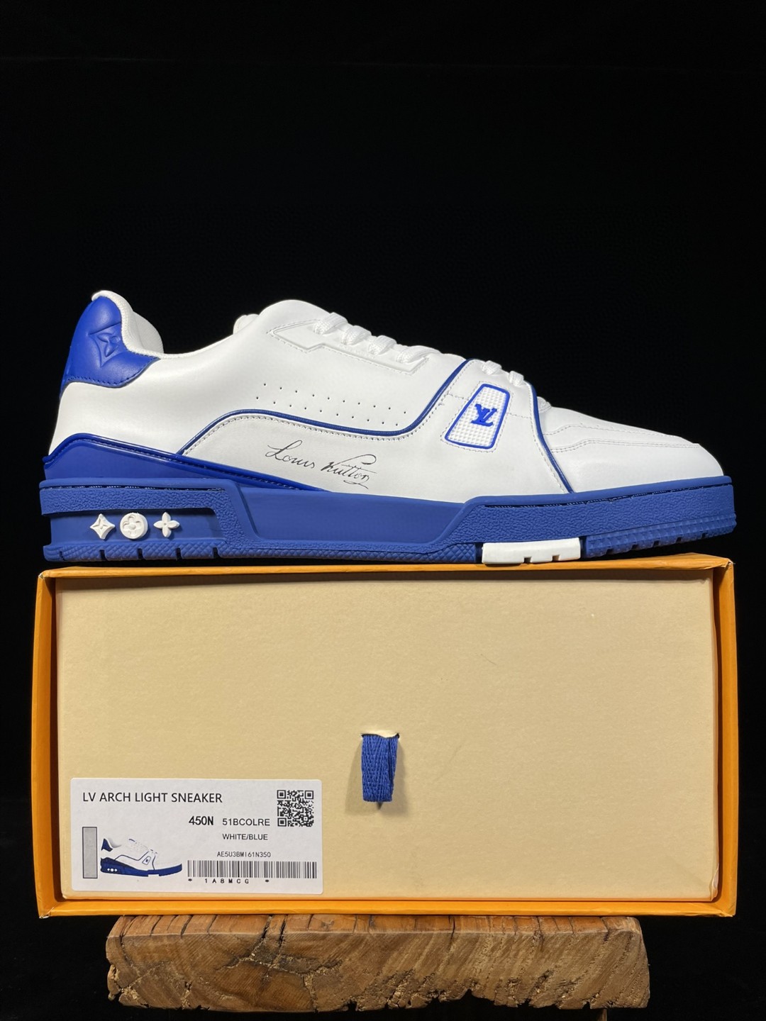 Louis Vuitton 路易威登 Trainer 白蓝 低筒 休闲鞋 板鞋 运动鞋 男鞋 女鞋 1A8SJN