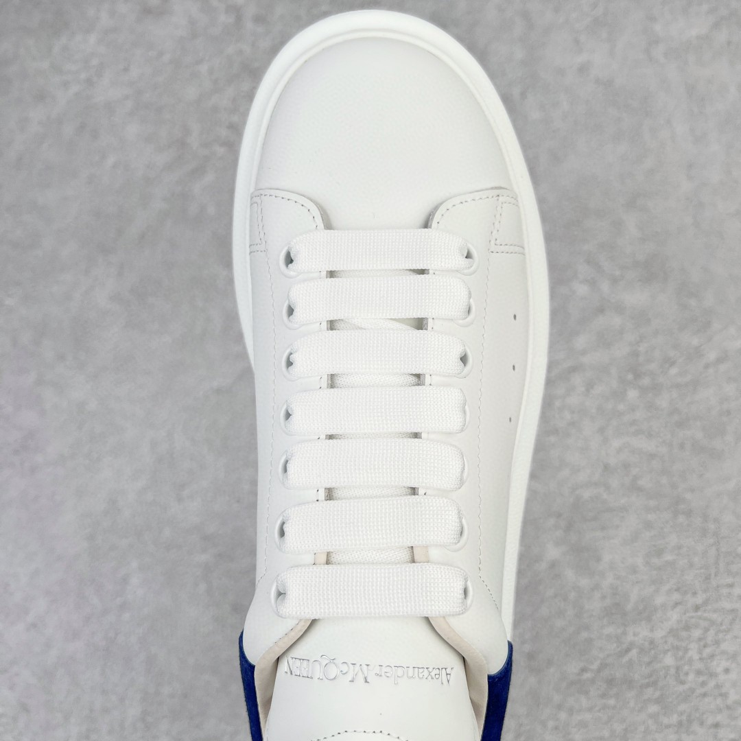 Alexander McQueen 麦昆 白色 蓝尾 绒面 低筒 板鞋 休闲鞋 厚底鞋 增高鞋 男鞋 女鞋 553680WHGP79086