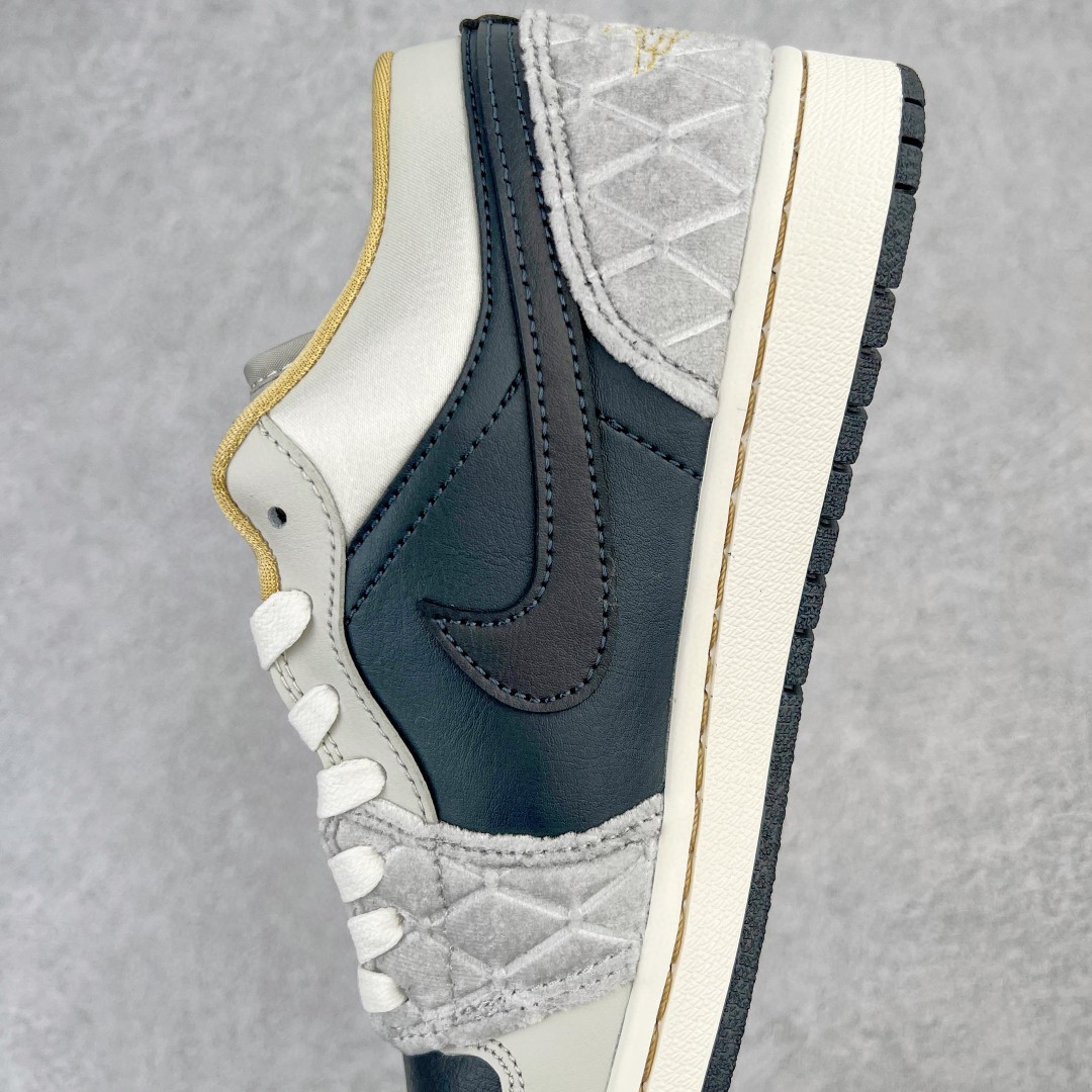 Air Jordan 1 Low SE AJ1 黑灰 绸缎 低筒 休閒鞋 板鞋 男鞋 DV1762-001