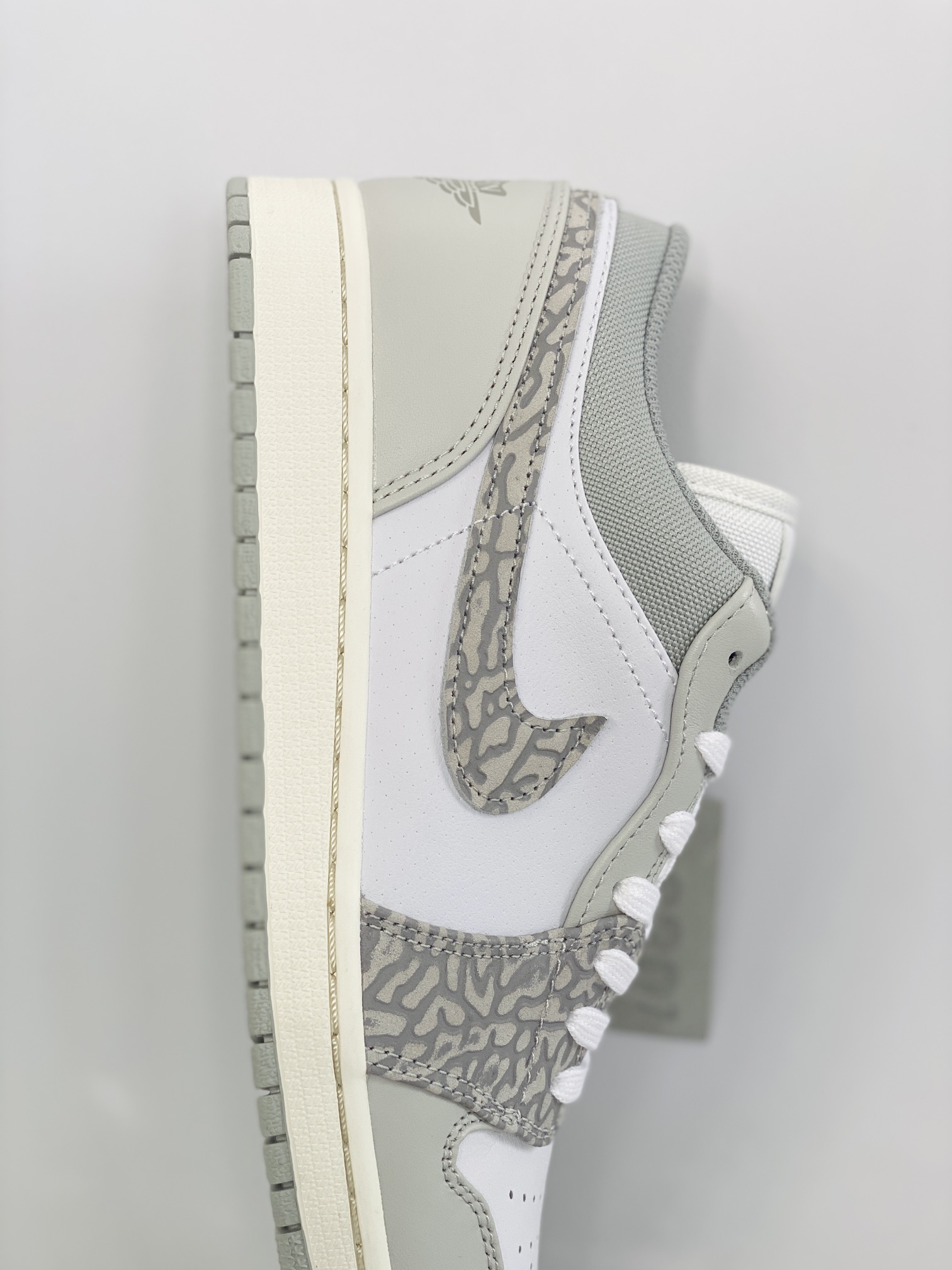 Air Jordan 1 Low AJ1 PRM Elephant Print 柏林限定 白灰 爆裂纹 低筒 休閒鞋 板鞋 男鞋 女鞋 DH4269-100