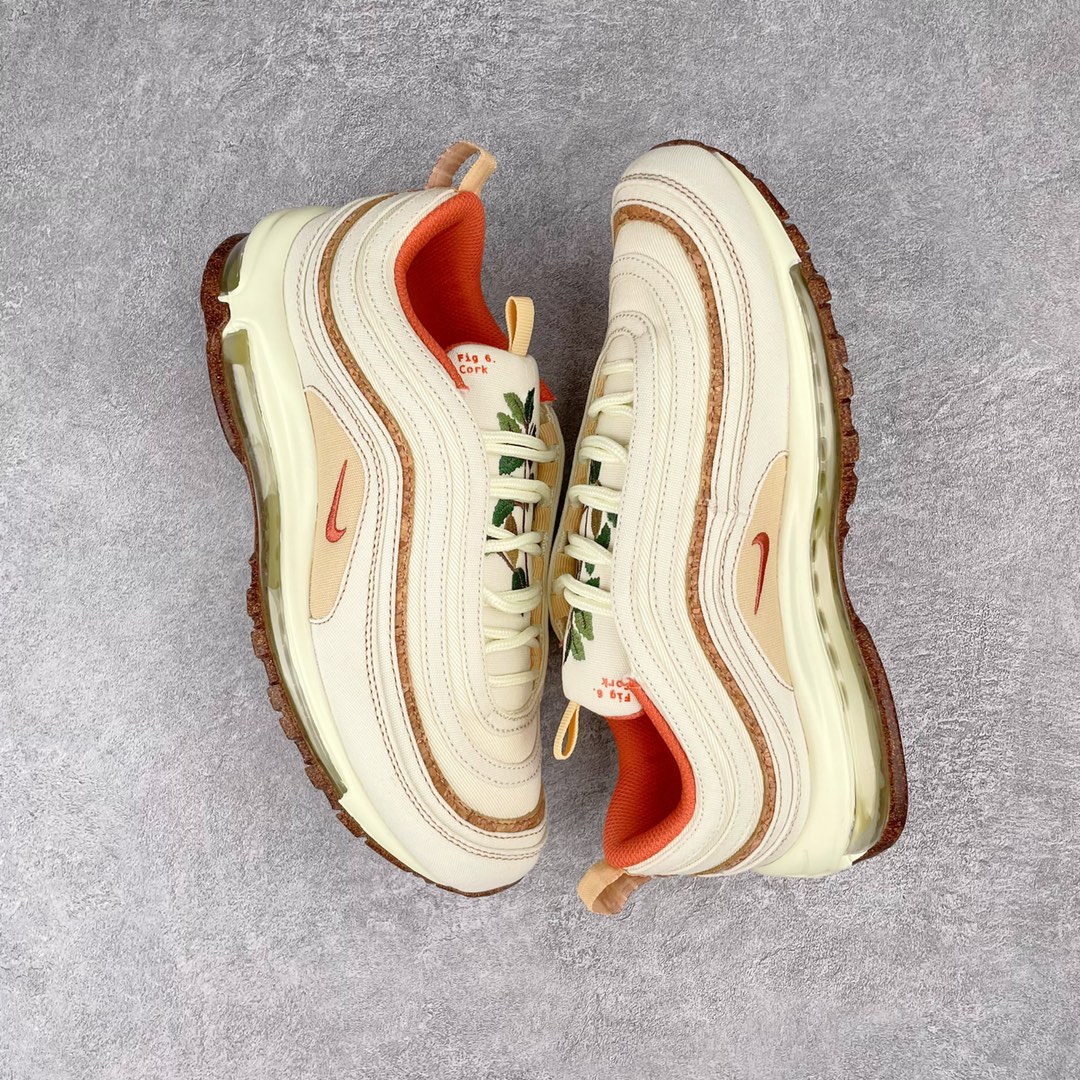 Air Max 97 Cork 米白 软木塞 植物刺绣 低筒 休闲鞋 板鞋 男鞋 女鞋 DC3986-100