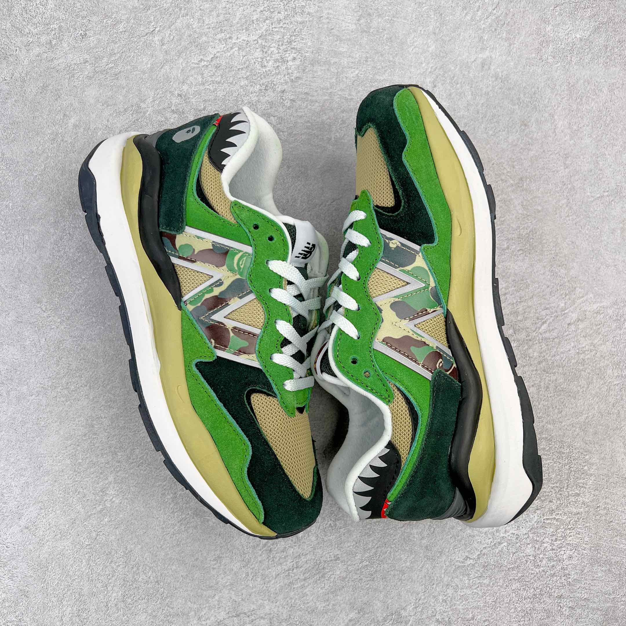 BAPE New Balance  NB5740 黑绿迷彩 低筒 复古慢跑鞋 板鞋 运动鞋 休闲鞋 男鞋 女鞋 M5740BAE