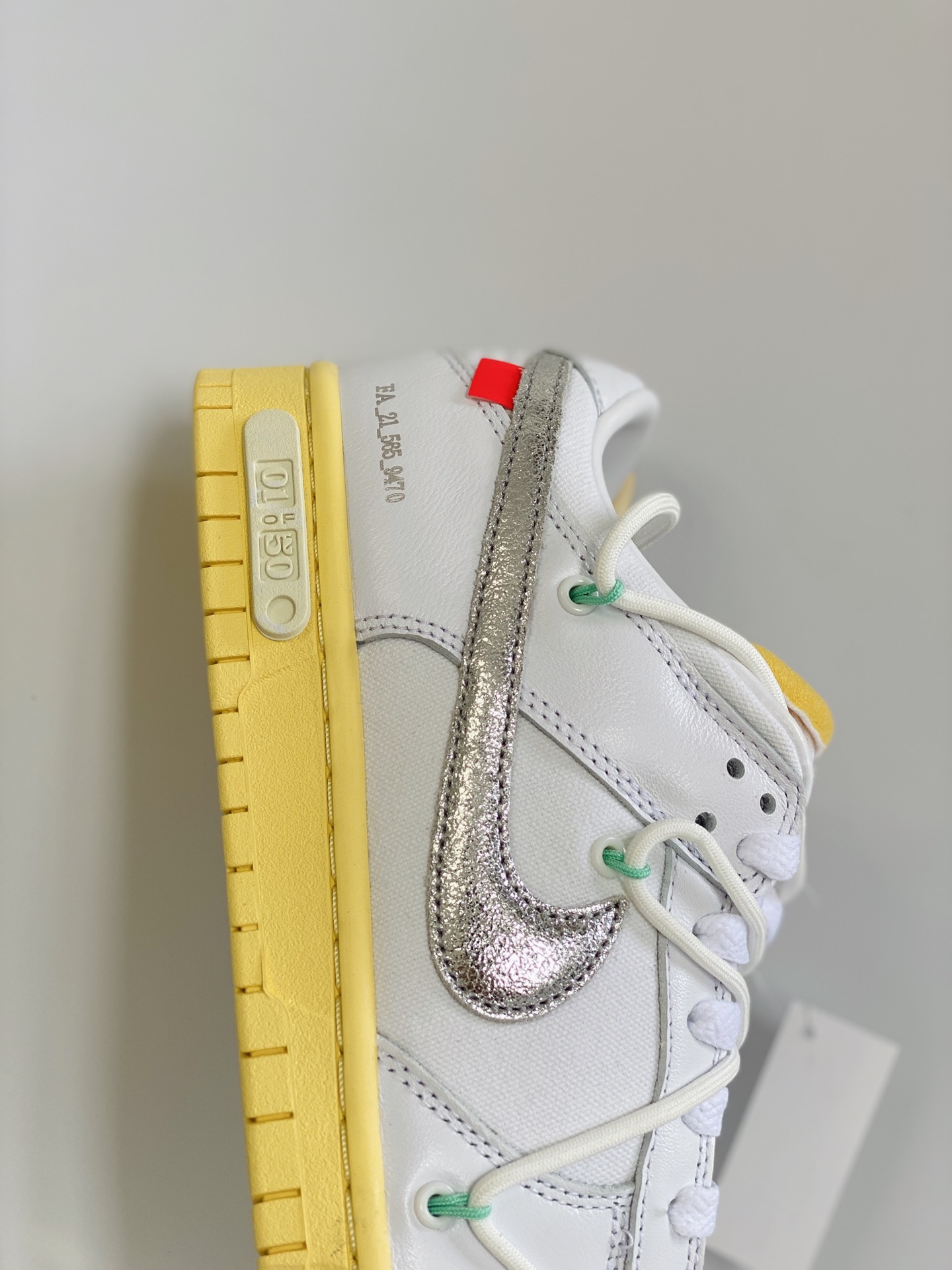 NO.01 Off-White Duunk  Low THE 50-01 白银  低筒 板鞋 休闲鞋 滑板鞋 男鞋 女鞋 DM1602-127