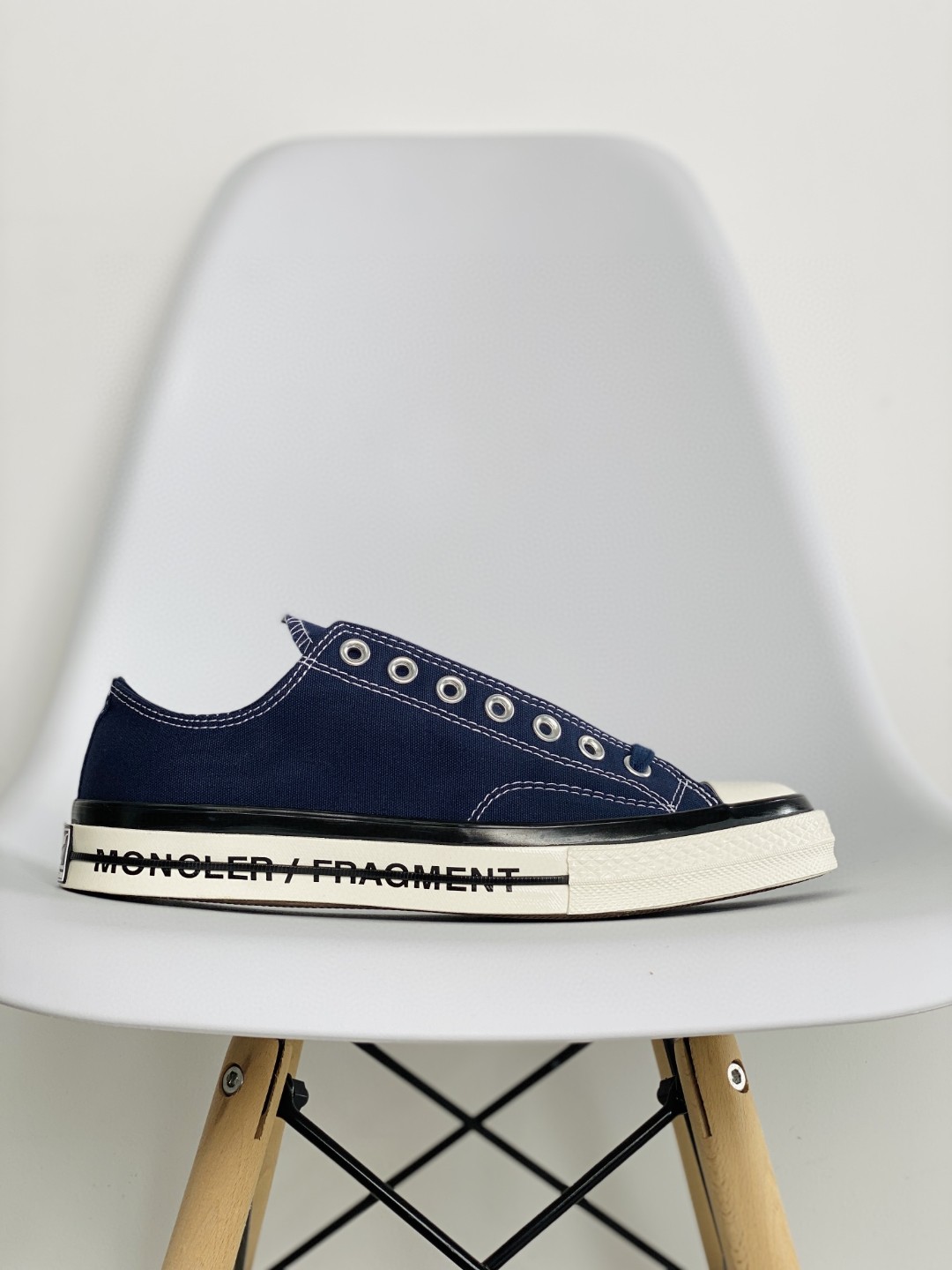 Fragment Design x Moncler x Converse Chuck Taylor All Star 1970s 联名 蓝色 低筒 帆布鞋 板鞋 休闲鞋  男鞋 女鞋 172323C