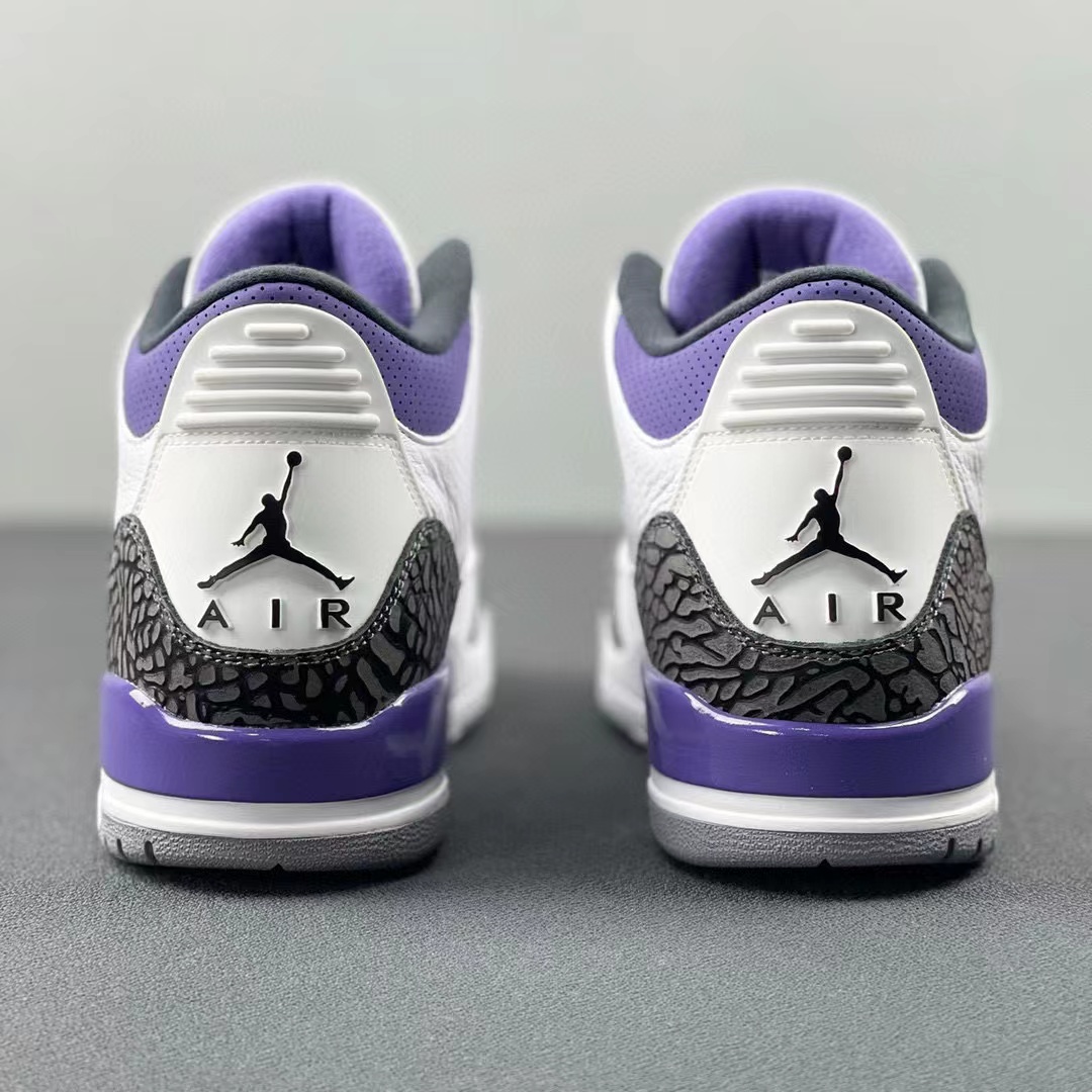 Air Jordan 3 Retro Dark Iris  AJ3 白紫 低筒 休闲鞋 篮球鞋 板鞋 男鞋 CT8532-105