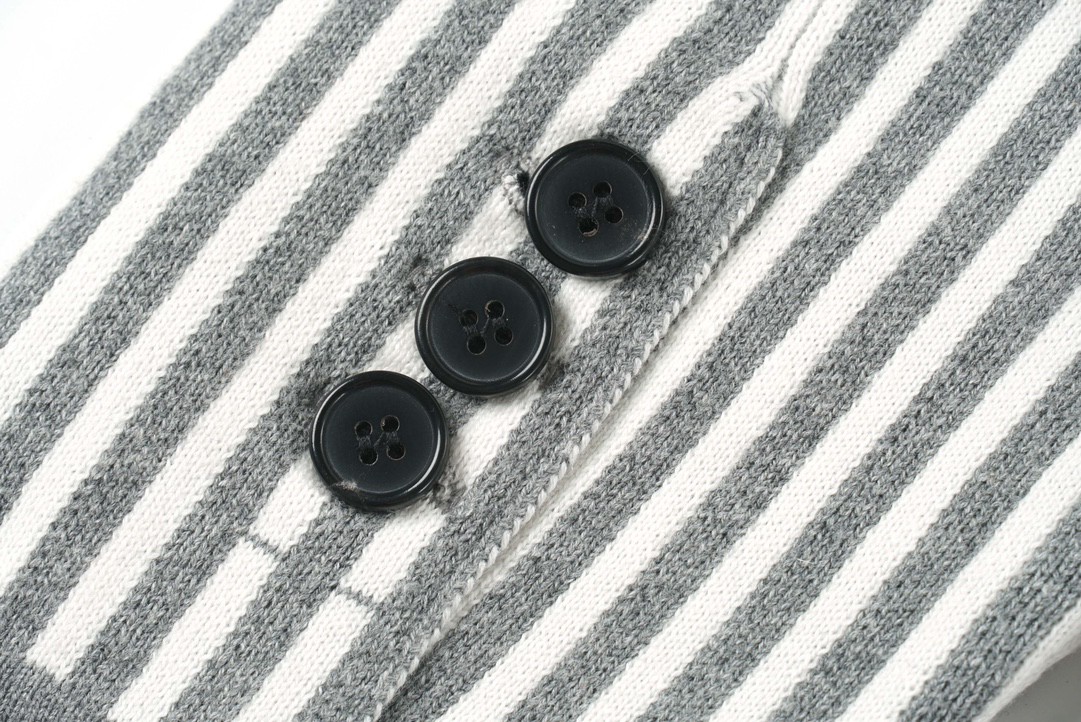 Thom Browne 22FW 条纹西装外套 灰色 长袖 秋冬款 男女同款 