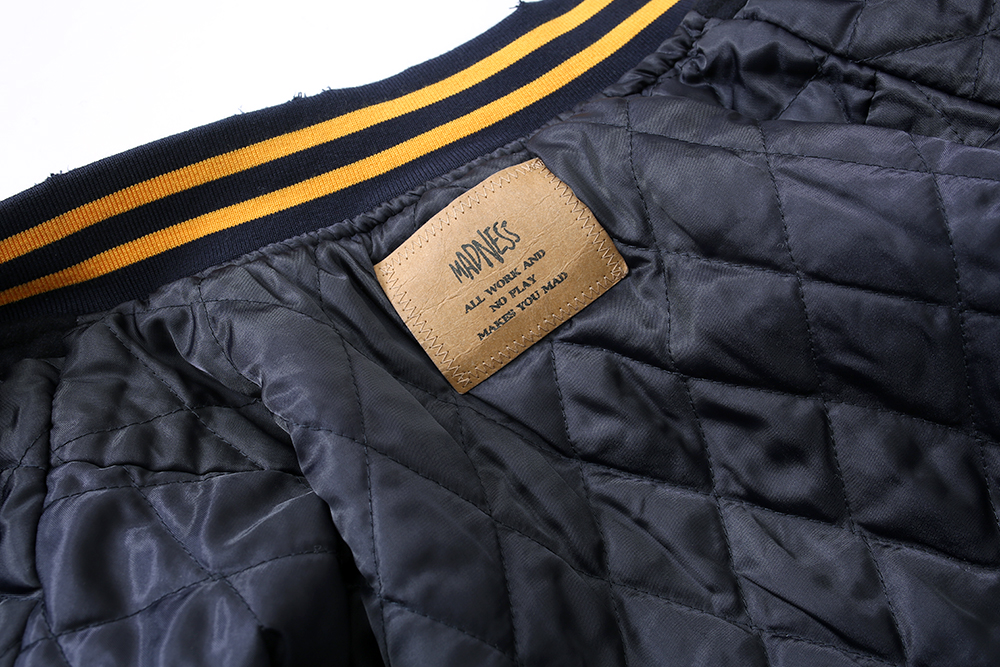 MADNESS 22AW BASEBALL JACKET 黑黄 羊毛 余文乐 拼接棒球服 休闲 宽松 夹克 长袖 外套 秋冬 男女款
