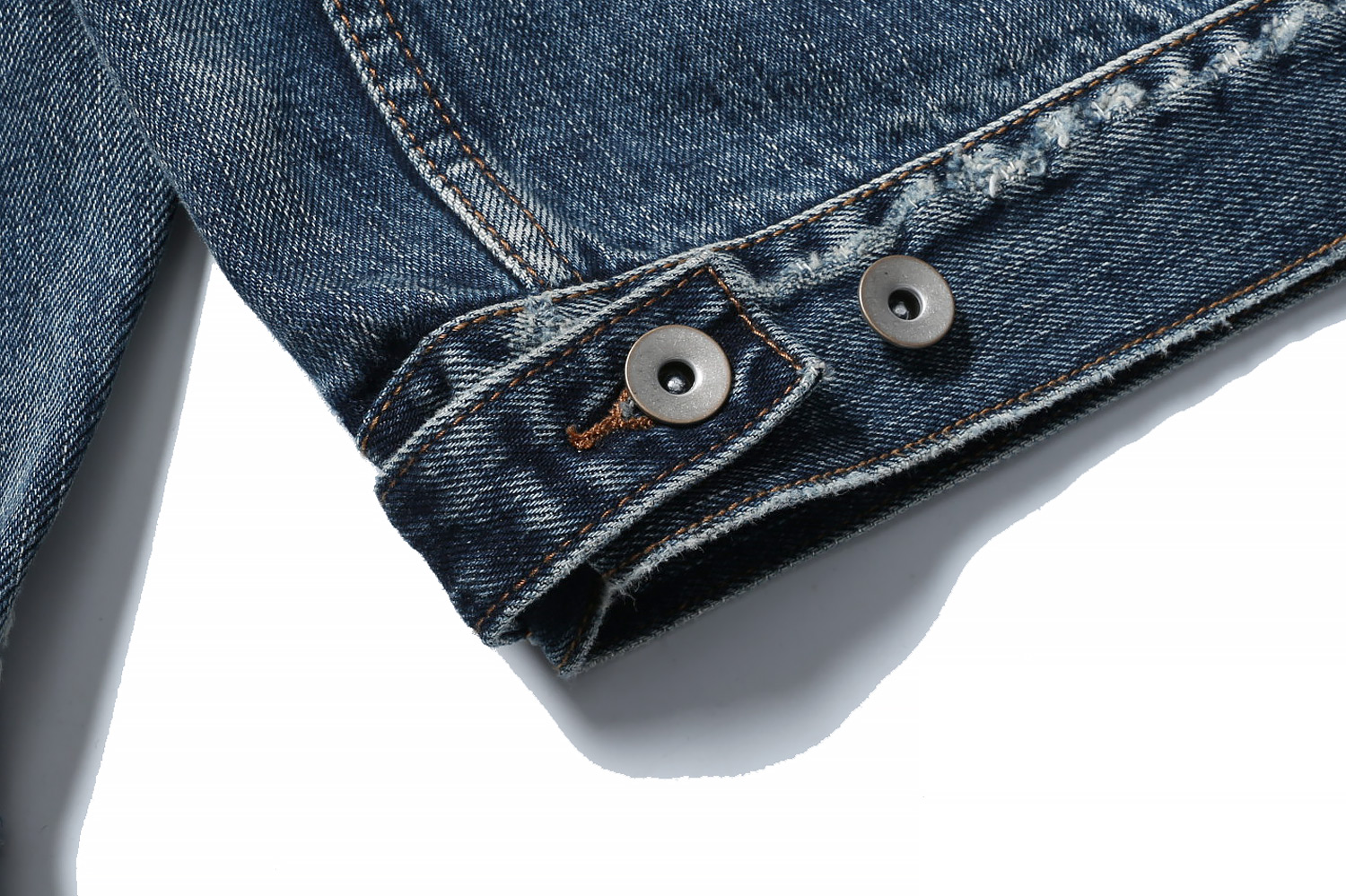 MADNESS 21AW JACKET 牛仔外套 蓝色 领口破坏水洗 日系 外套长袖 秋冬季 休闲 男女同款