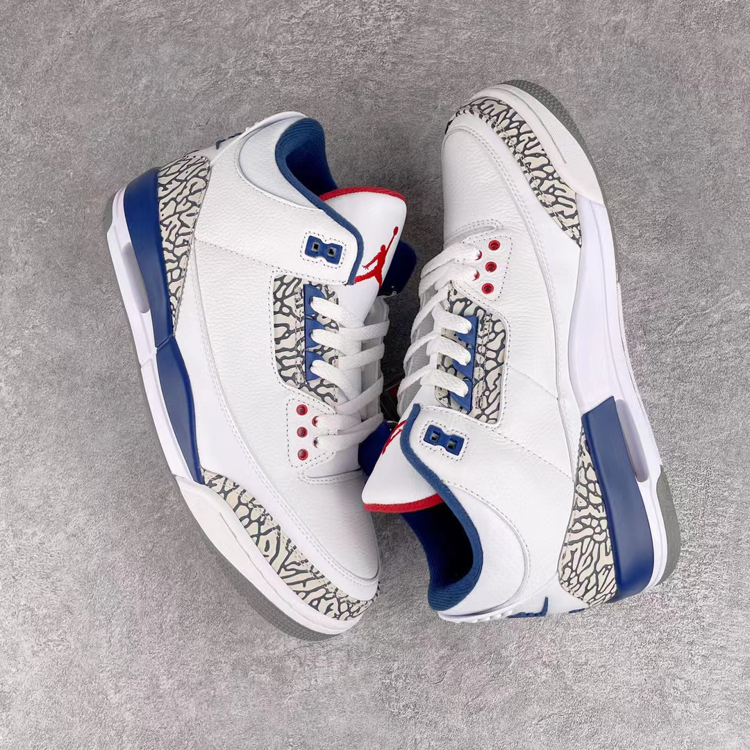 Air Jordan 3 Retro True Blue 白藍 2011  AJ 3低筒 休闲鞋 篮球鞋 板鞋 男鞋 136064-104