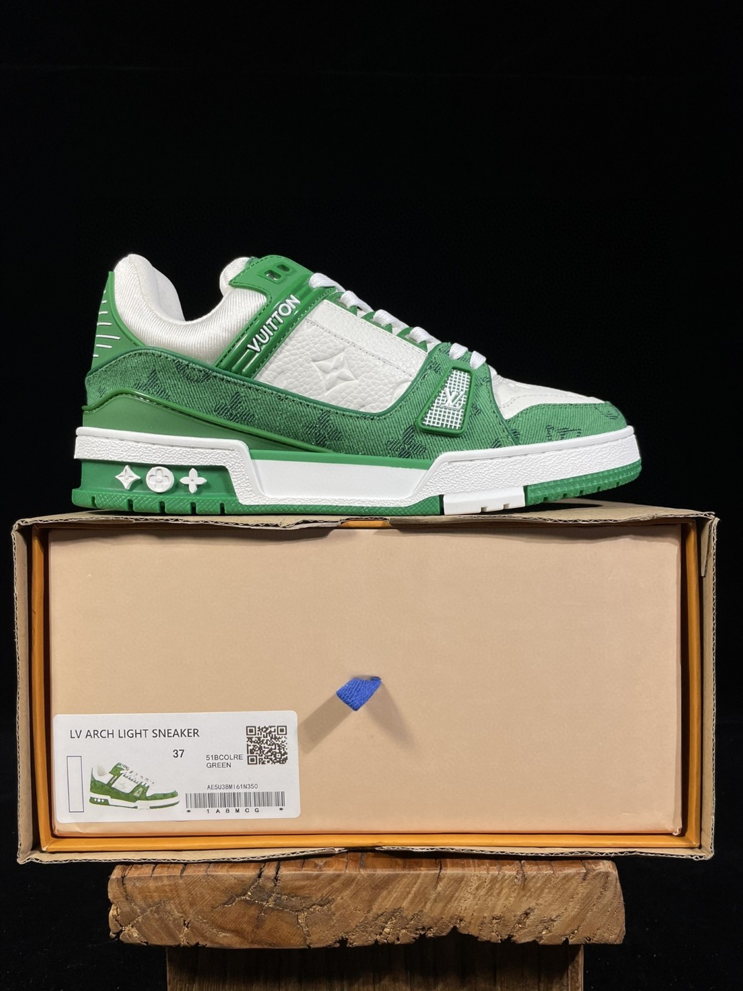 Louis Vuitton 路易威登 Trainer 绿白 低筒 休闲鞋 板鞋 运动鞋 男鞋 女鞋 1A9JI1