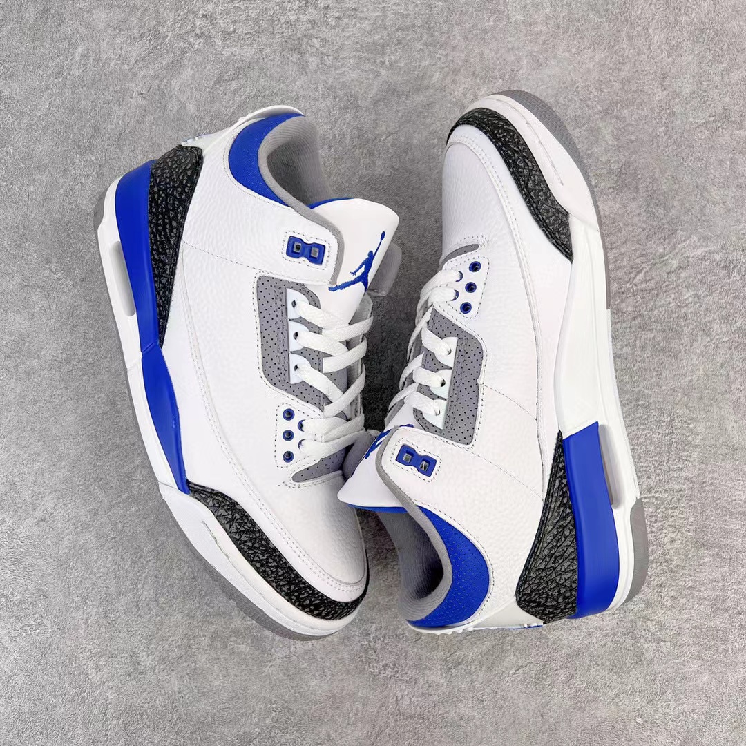 Air Jordan 3 Retro Racer Blue 賽車藍  AJ 3低筒 休闲鞋 篮球鞋 板鞋 男鞋 CT8532-145