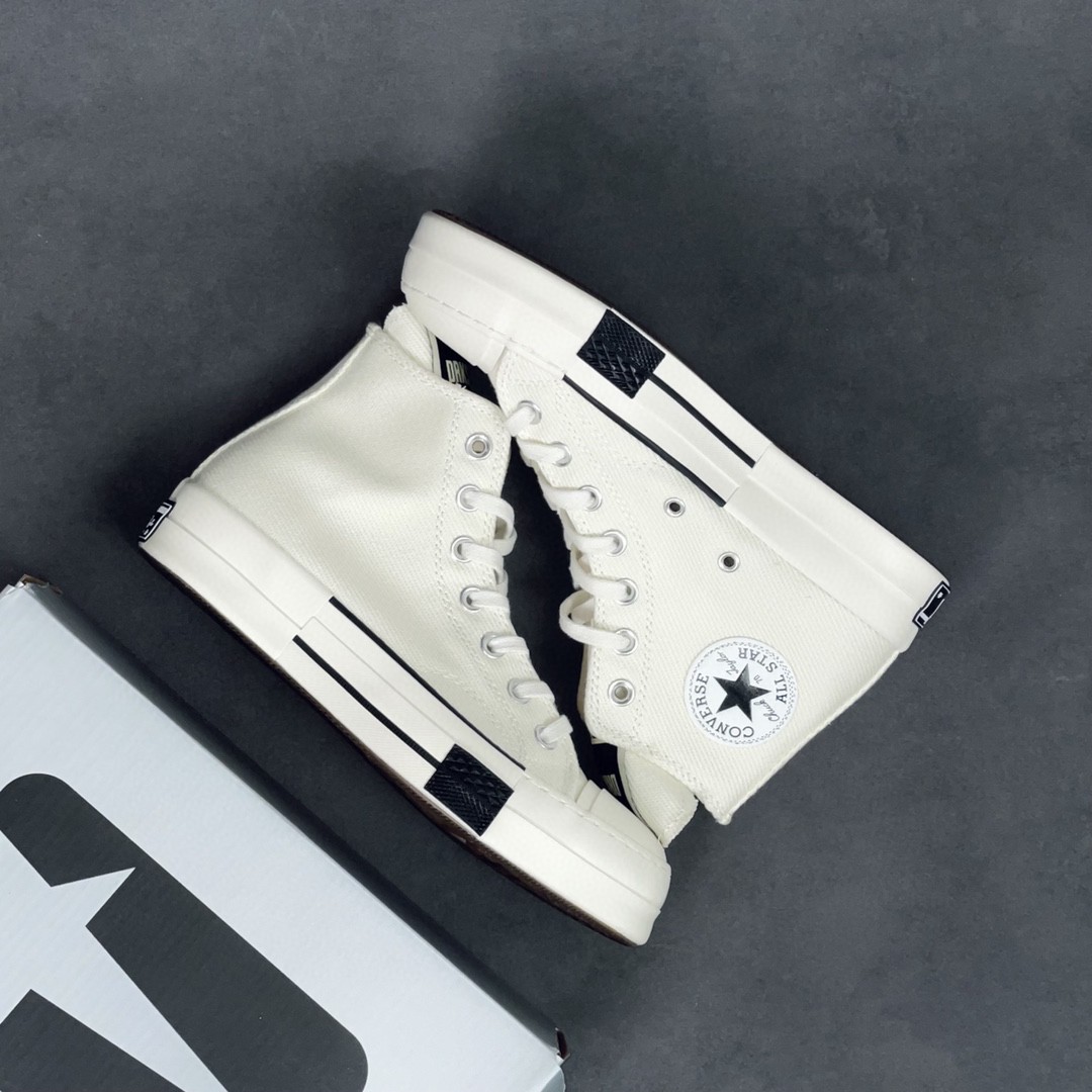 [Copy]Rick Owens DRKSHDW Converse Chuck Taylor ALL Star 1970S High 白色 高筒 板鞋 休闲鞋 帆布鞋 男鞋 女鞋 172346C