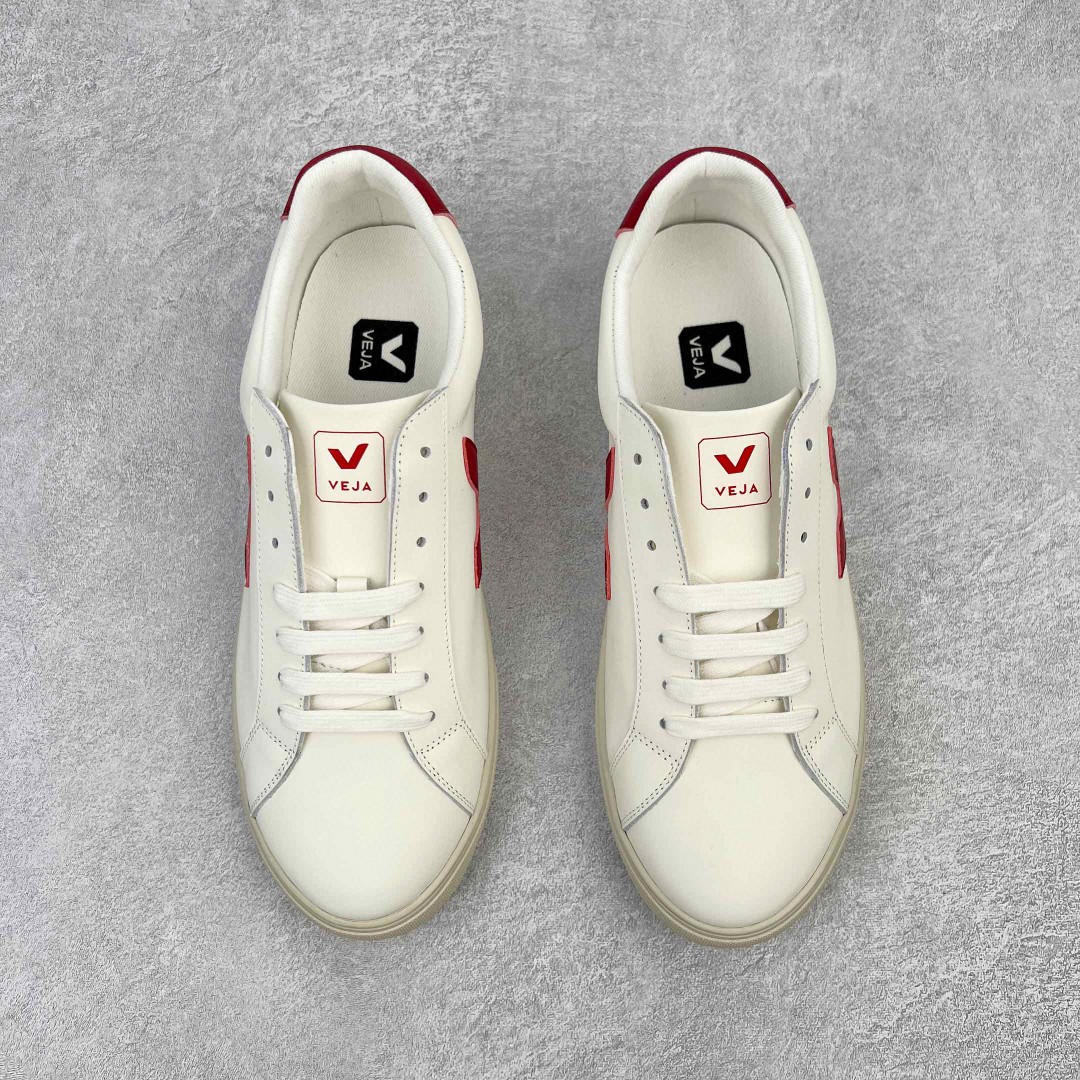 VEJA Esplar 白红 皮革 低筒 板鞋 休闲鞋 运动鞋 女鞋 男鞋 EO022110