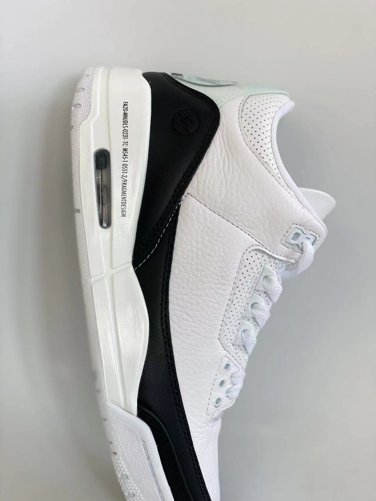 Fragment Design Air Jordan 3 Retro SP White 藤原浩 閃電 黑白 AJ 3 低筒 休闲鞋 篮球鞋 板鞋 男鞋 DA3595-100
