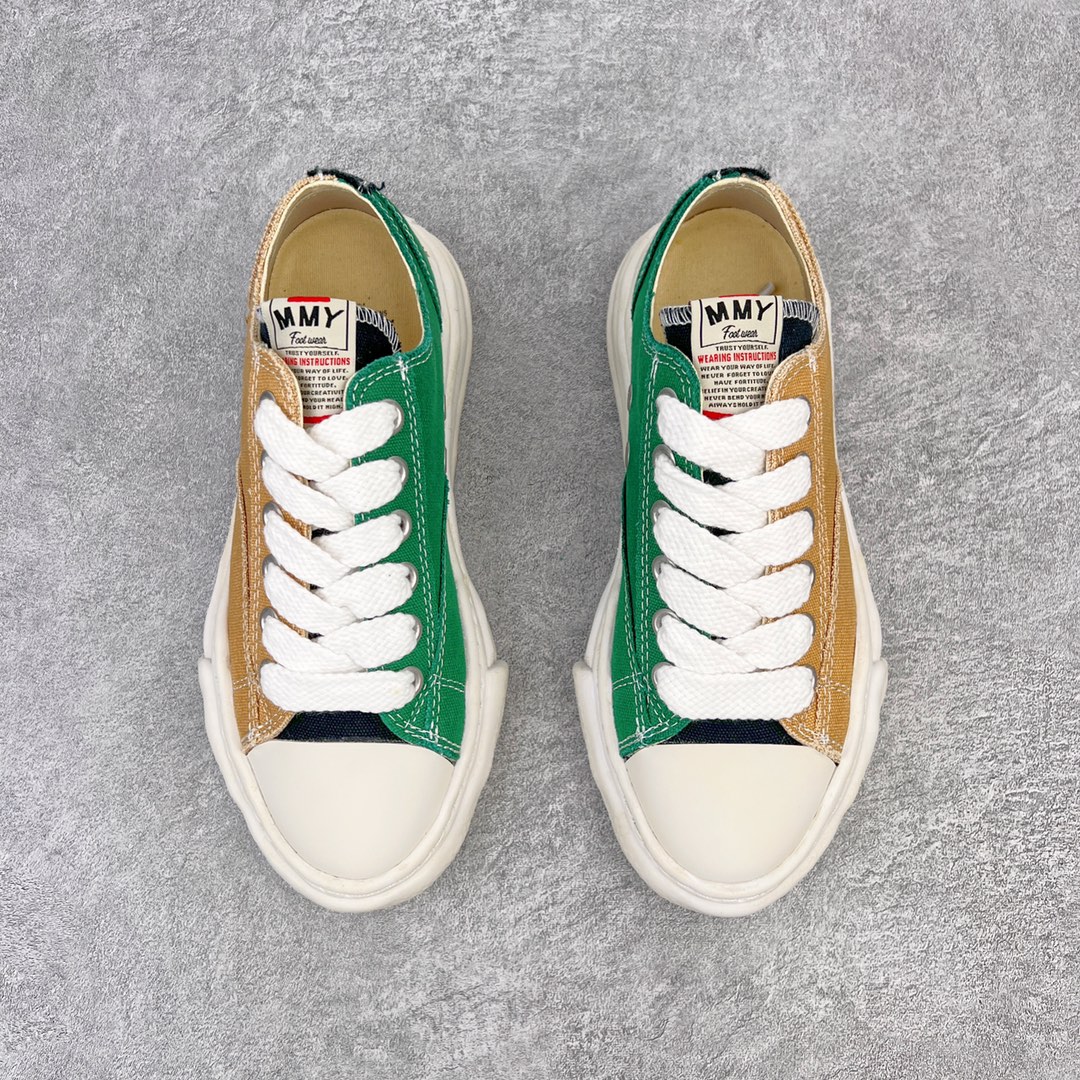 MIHARA YASUHIRO Original MMY 三原康裕 棕绿  低筒 溶胶鞋 帆布鞋 板鞋 休闲鞋 增高鞋 男鞋 女鞋 A05FW728