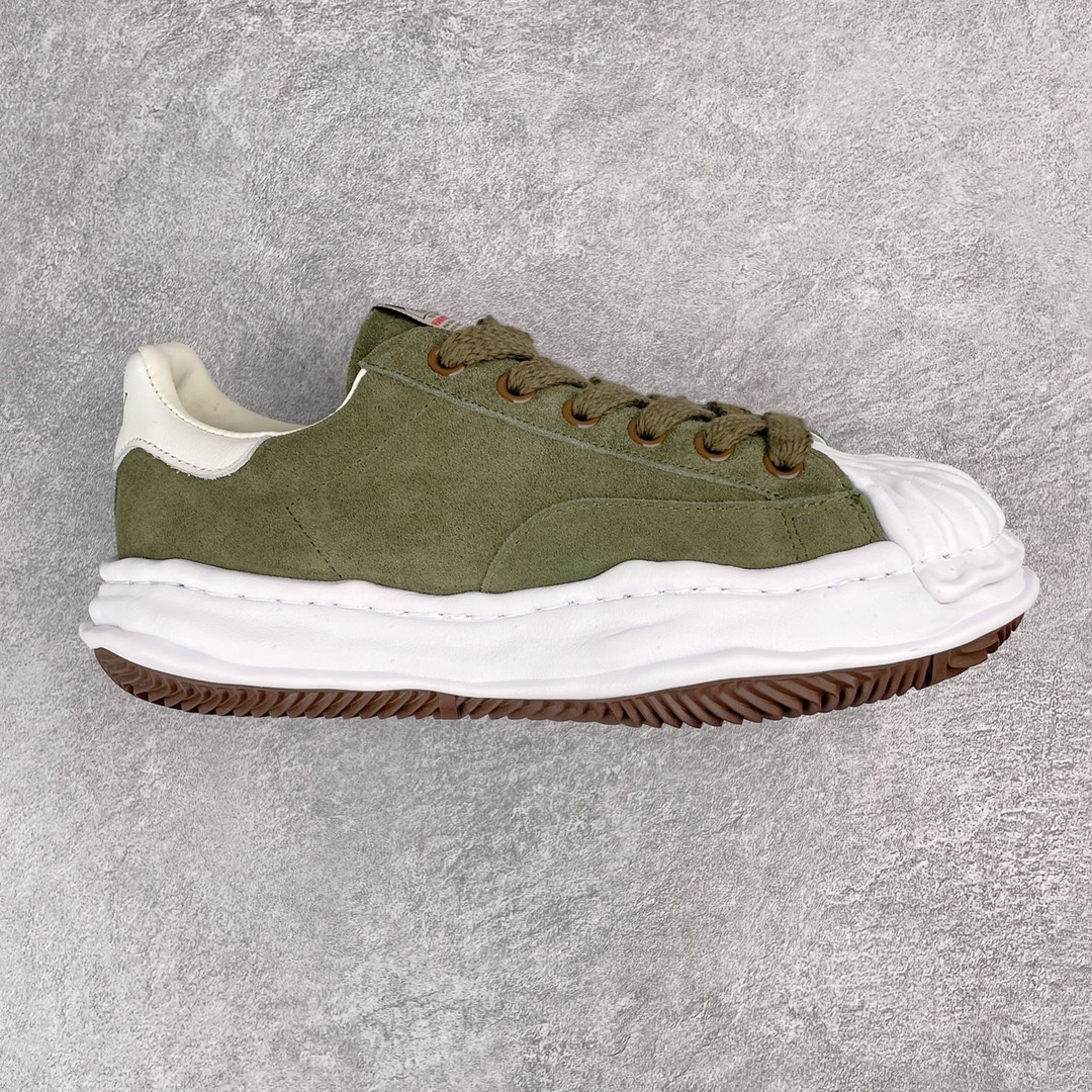 MIHARA YASUHIRO Original MMY 三原康裕 绿色 麂皮 低筒 溶胶鞋  板鞋 休闲鞋 增高鞋 男鞋 女鞋 A07FW708