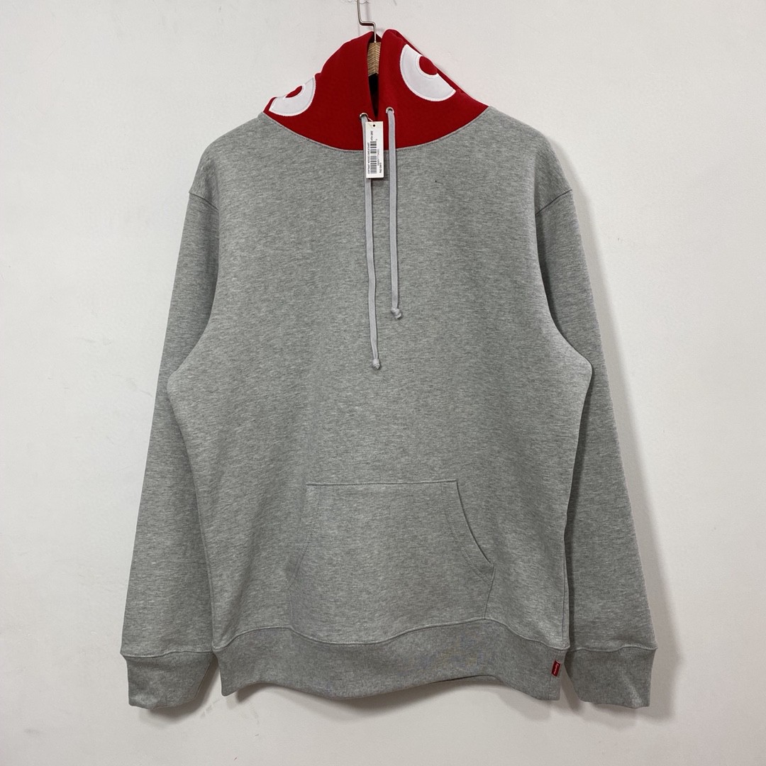 Supreme FW21 Week 2 Contrast Hooded Sweatshirt 字母徽标 Logo印花 灰色 黑色 连帽卫衣 加绒 套头 宽松 秋冬款 男女同款 SUP-FW21-147