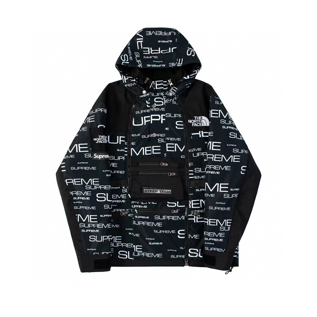Supreme Week 9 The North Face 联名款 Steep Tech Apogee Jacket 彩色字母徽标 Logo 连帽外套 白色 黑色 蓝色 夹克 秋冬款 男女同款 SUP-FW21-261