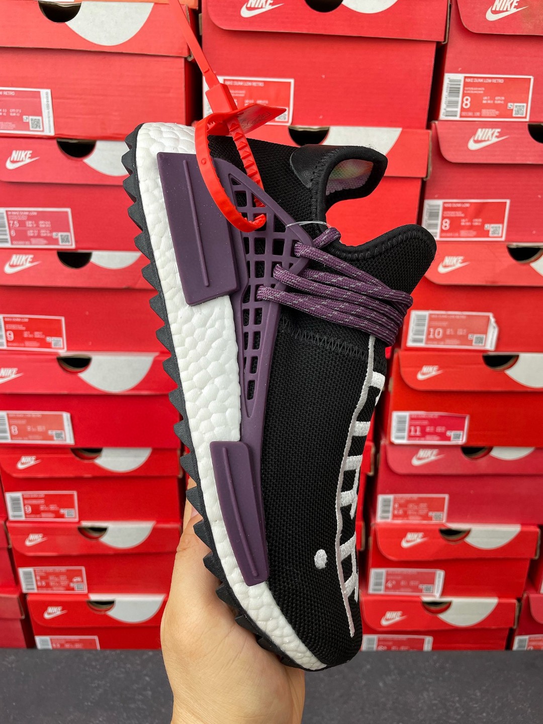 Pharrell Williams x adidas originals NMD HU Human Species Black 黑紫 菲董联名 低筒 运动鞋 休闲鞋 男鞋女鞋 