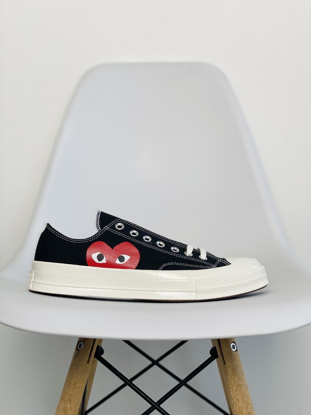  CDG Converse Chuck Taylor All Star 1970S 川久保玲 爱心联名款 黑色 低筒 帆布鞋 板鞋 休闲鞋  男鞋 女鞋 150206C