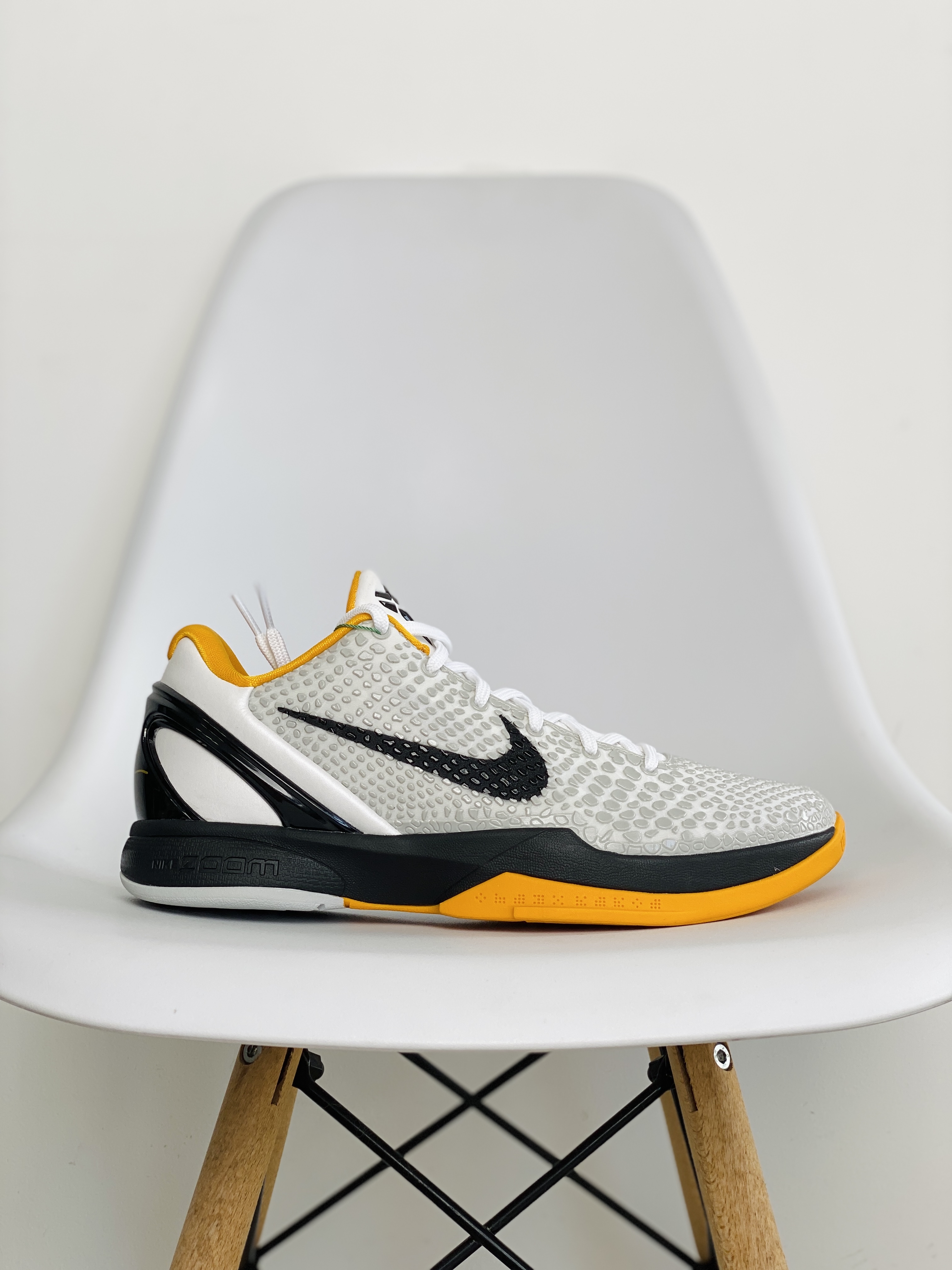 S2外贸 KOBE6 White Del Sol 季後賽 2021復刻 前掌氣墊 科比 6 低筒 球鞋 籃球鞋 實戰鞋 前後氣墊 真碳板 男鞋 CW2190-100